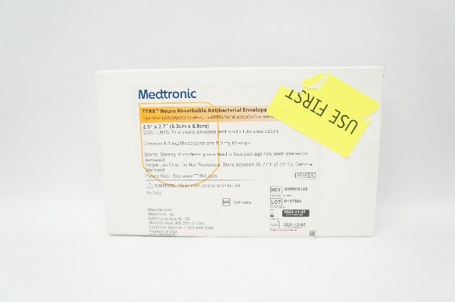 Medtronic NMRM6122 TYRX Neuro Absorbable Antibacterial Envelope  2.5 x 2.7inch