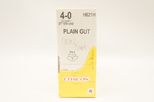 Ethicon H821H 4-0 Plain Gut, FS-2, Plain Monofilament 27inch (x) - Box of 36