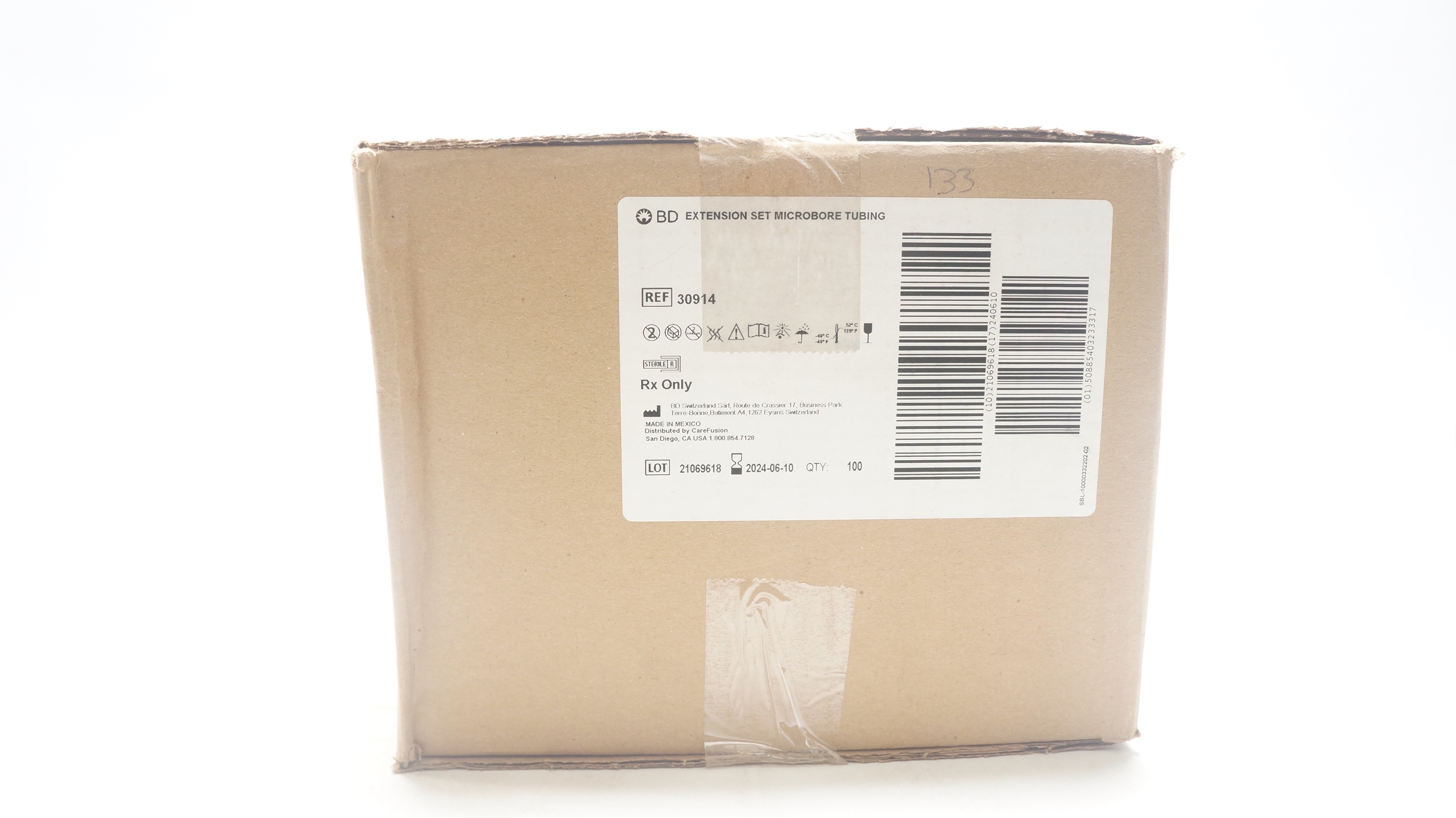 BD 30914 Extension Set Microbore Tubing - Box of 100 (X)