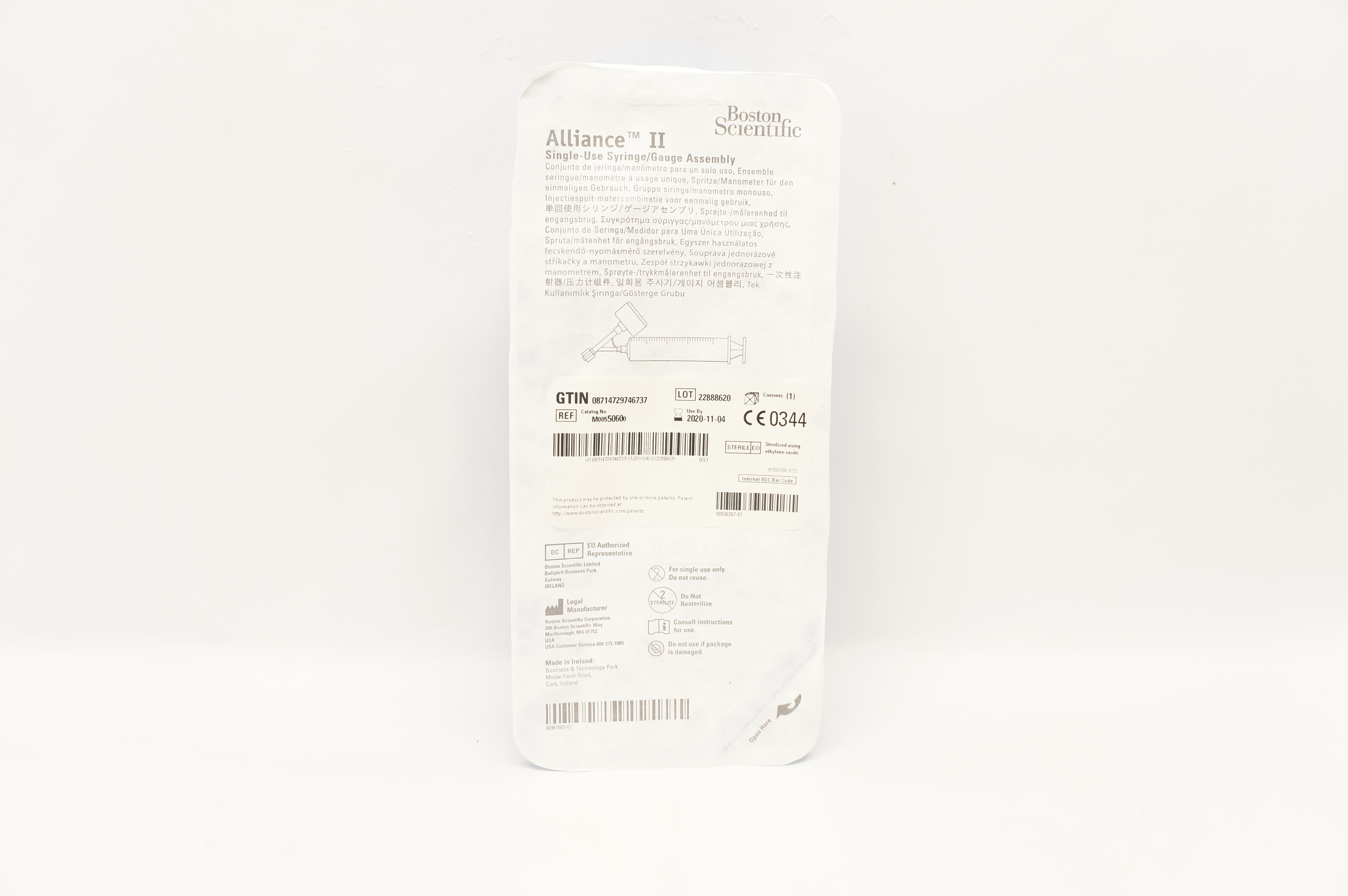 Boston Scientific 5060 Alliance II Syringe/Gauge Assembly (x)