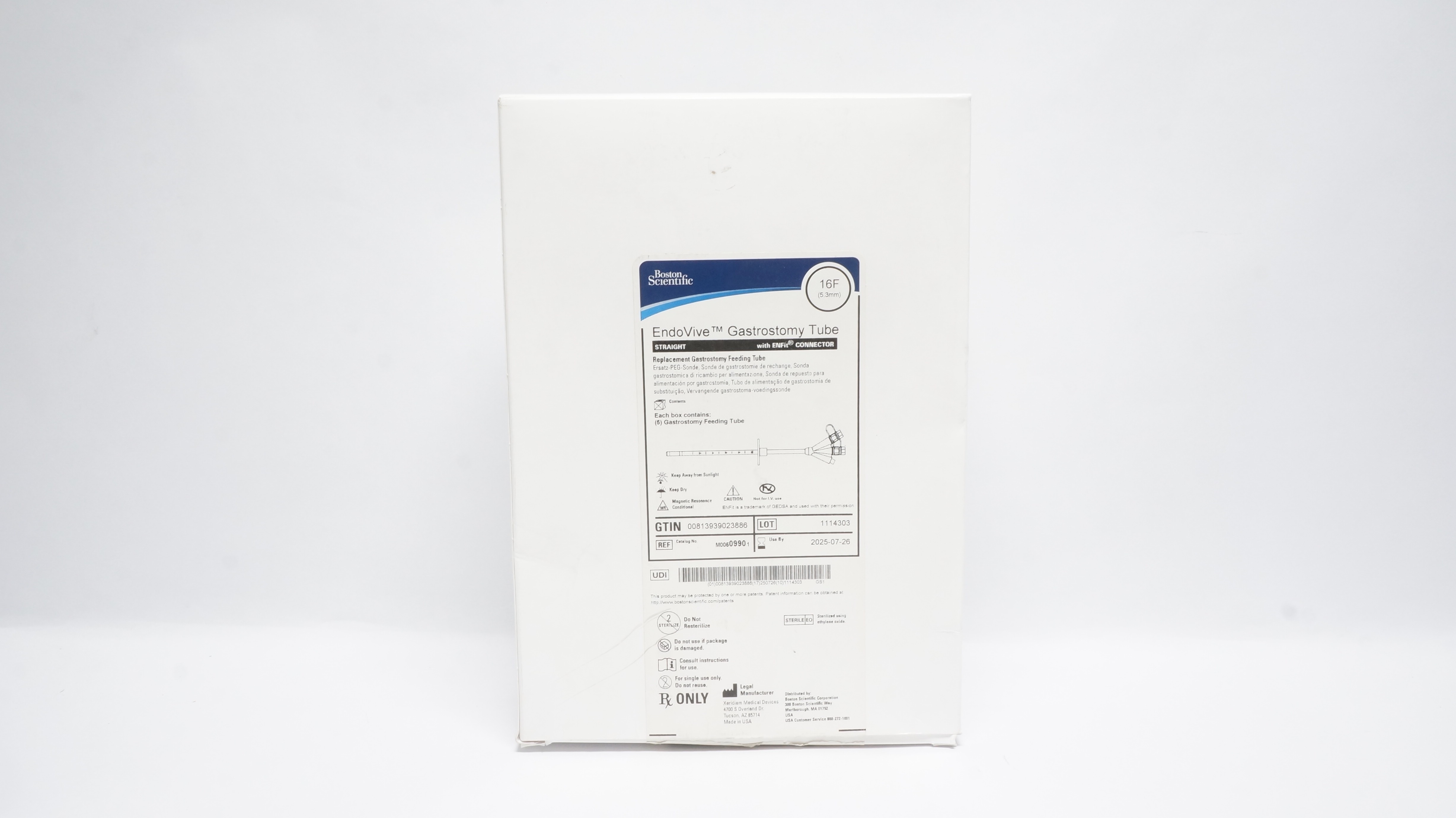Boston Scientific M00609901 EndoVive Gastrostomy Feeding Tube 16F - Box of 5 (x)