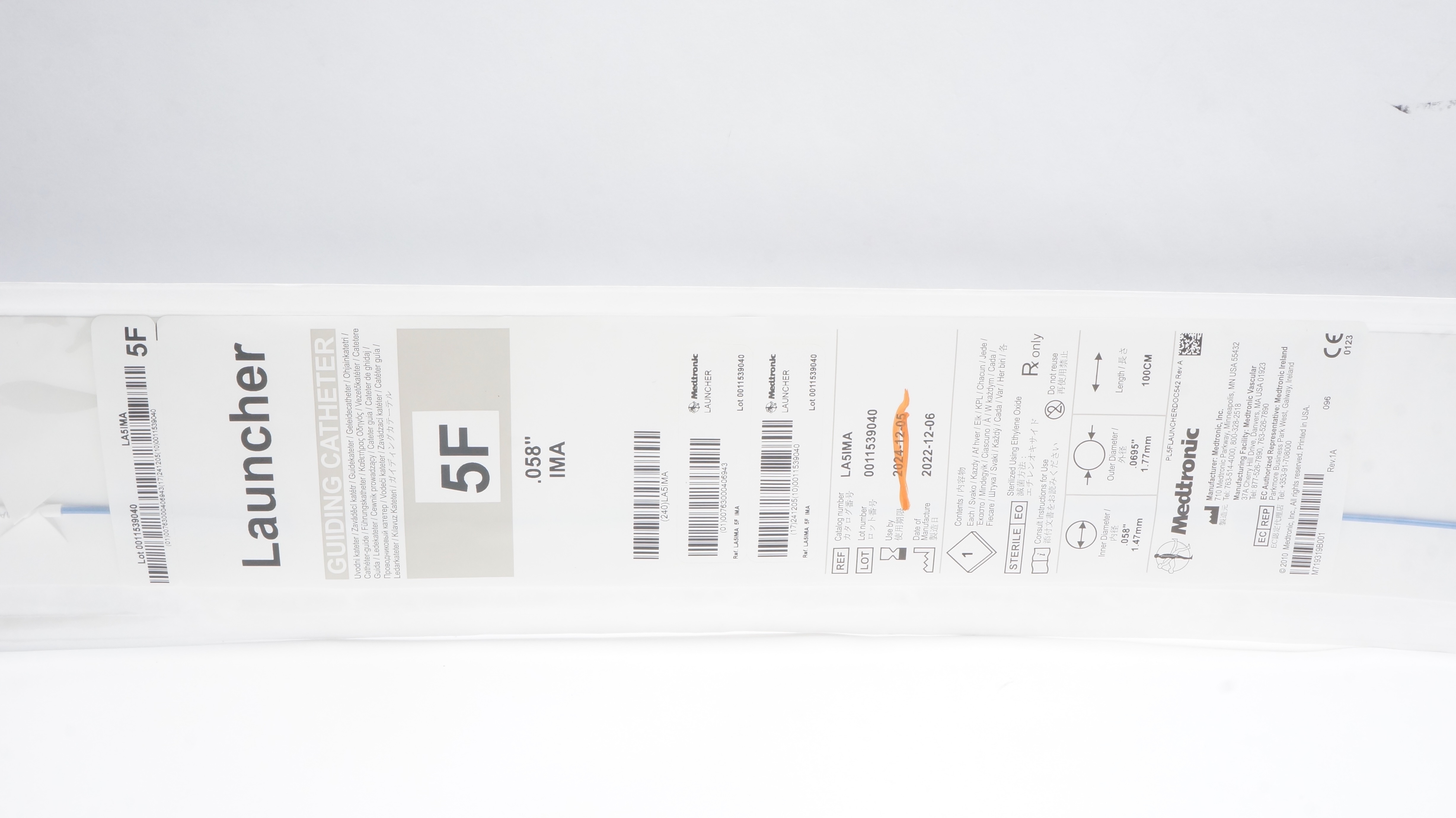 Medtronic LA5IMA Launcher Guiding Cath. 5F x .058inch x 100cm (x)