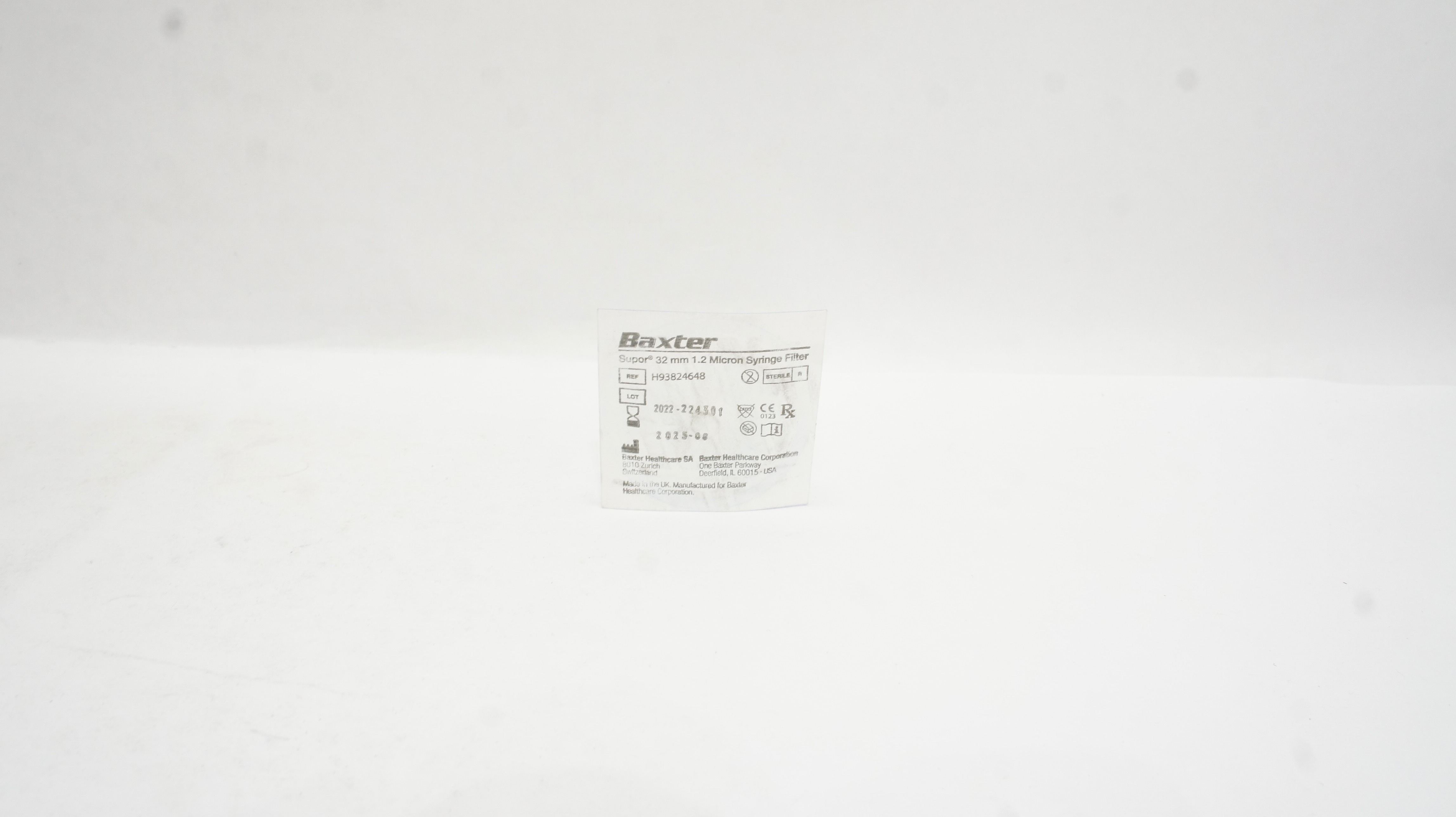 Baxter H93824648 Supor 32 mm 1.2 Micron Syringe Filter