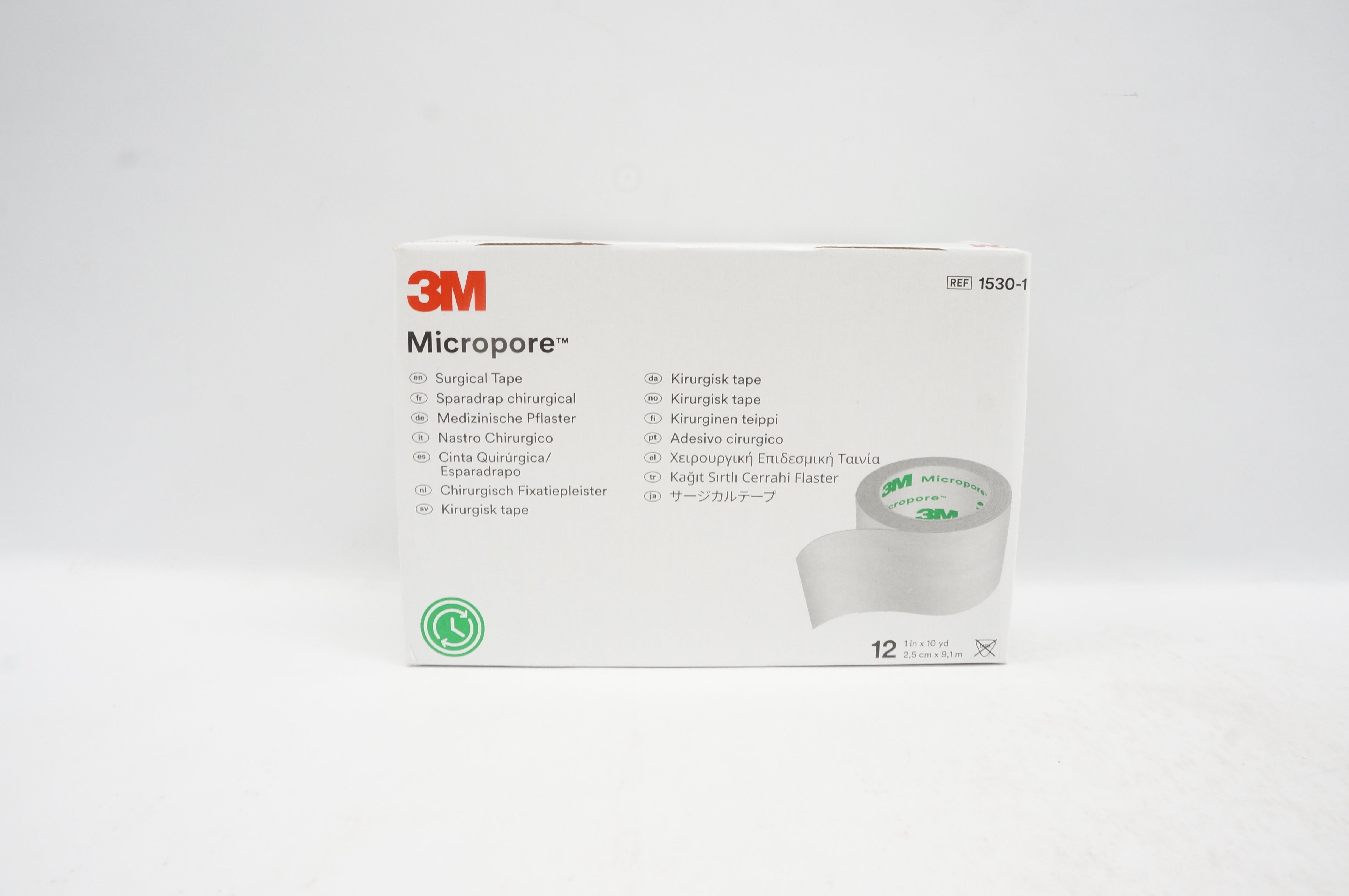 3M 1530-1 Micropore Surgical Tape Hypoallergenic 1inch x 10yd - Box of 12