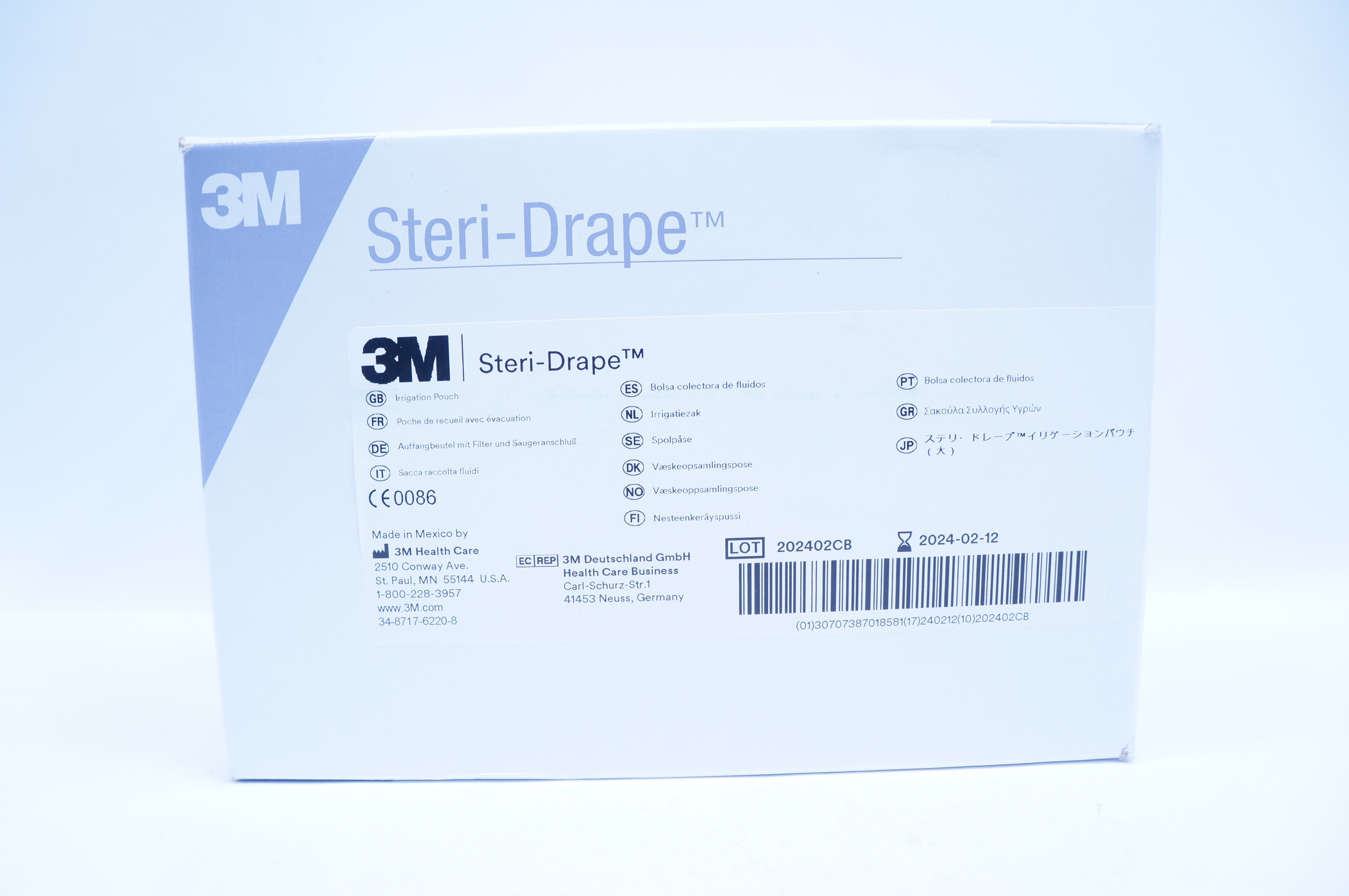 3M 1016 Steri-Drape Irrigation Pouch 19inch x 23inch - Box of 10