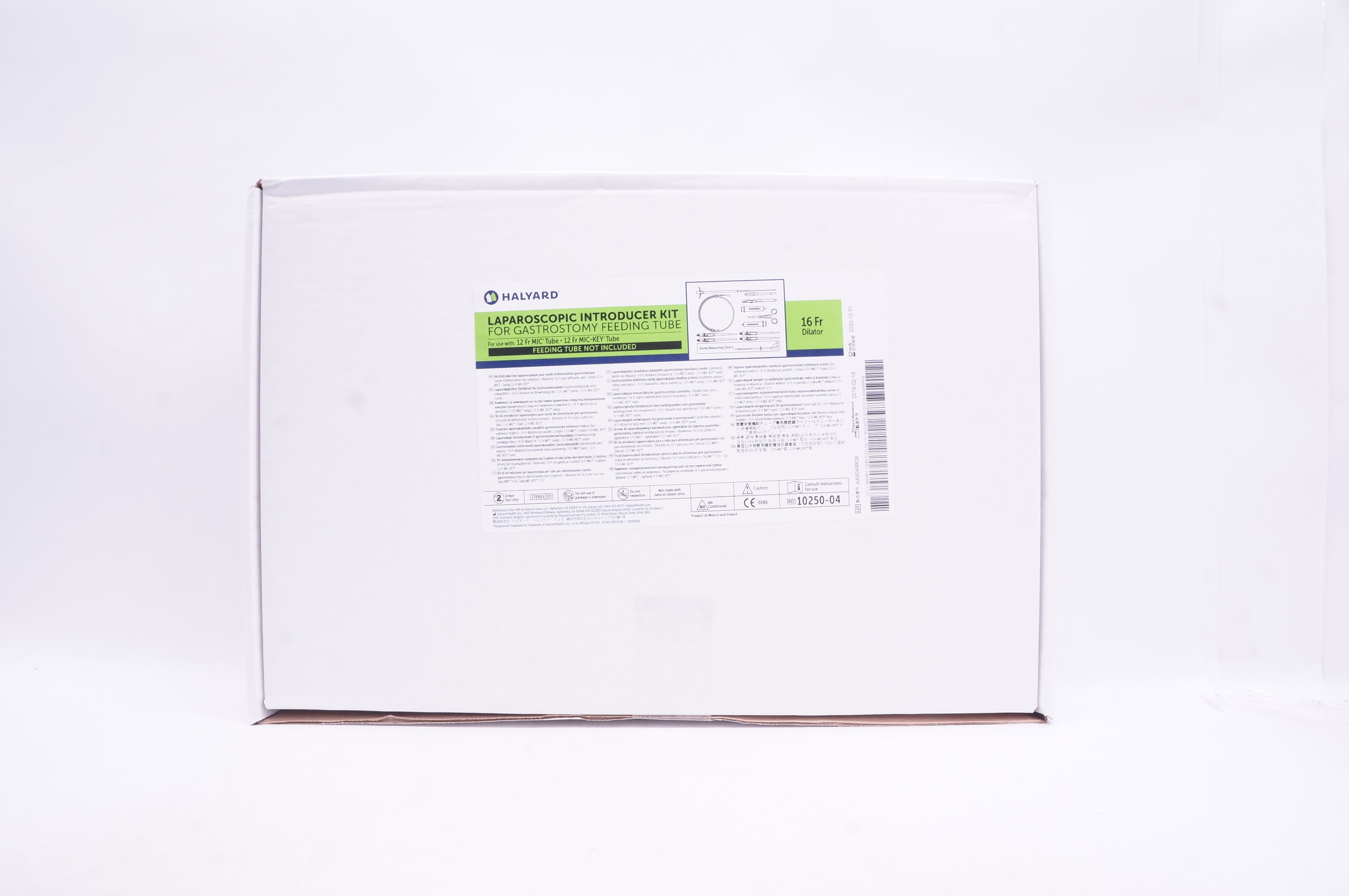 Halyard 10250-04 Laparoscopic Introducer Kit for Gastrostomy Feeding Tube 16F(x)