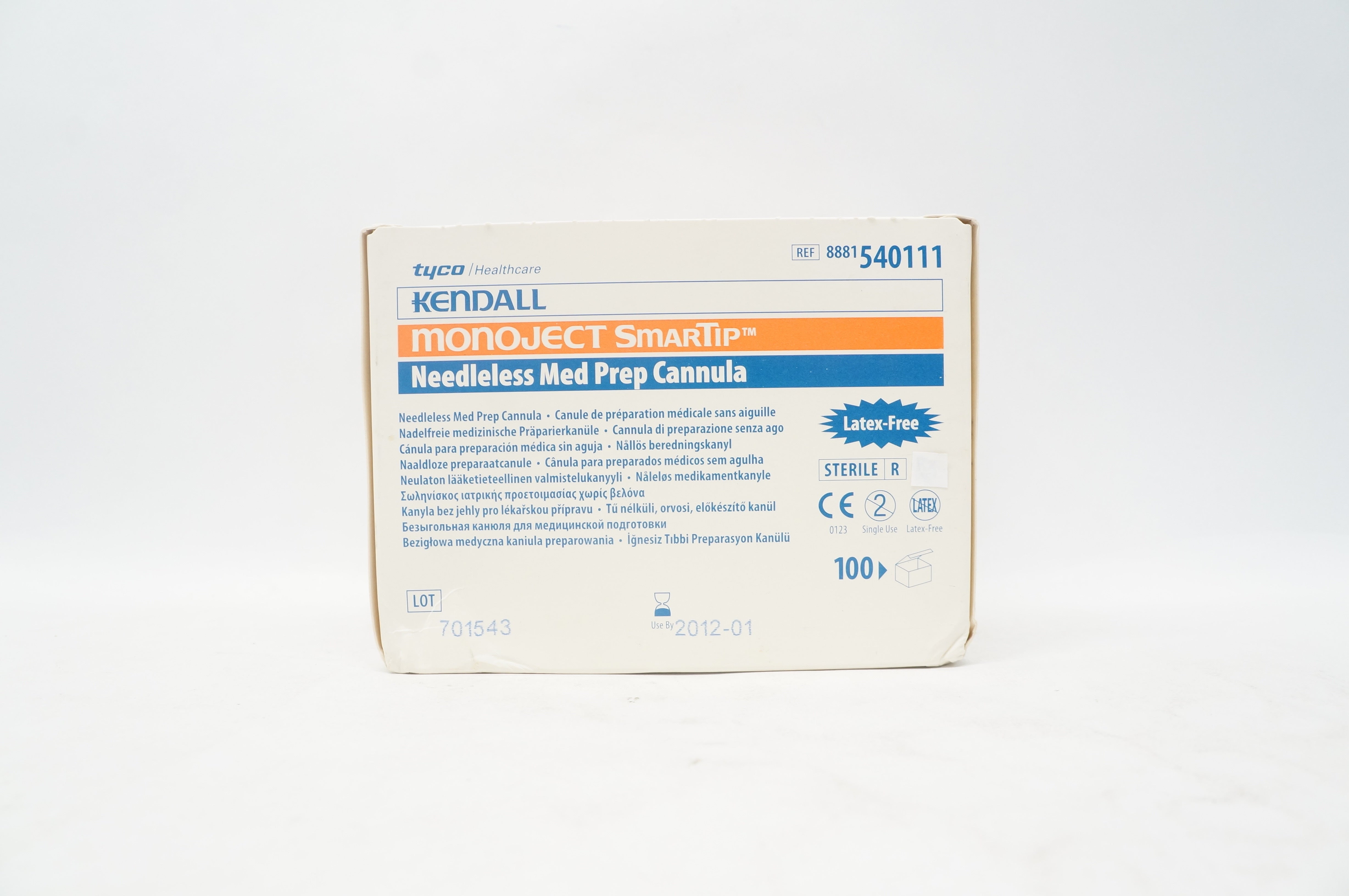 Covidien 8881540111 Monoject Ndleless Med Prep Cannula (x) - Box of 85