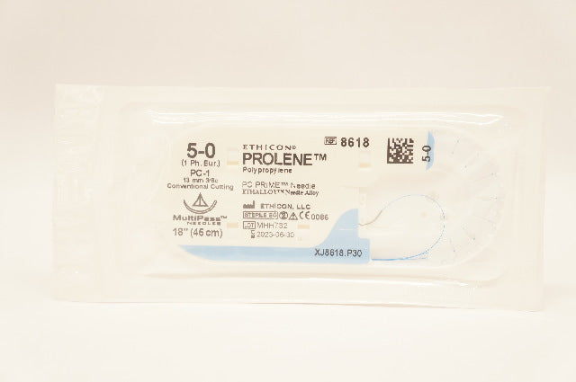 Ethicon 8618 5-0 PROLENE, RC-1, 13mm Conventional Cutting, 18inch
