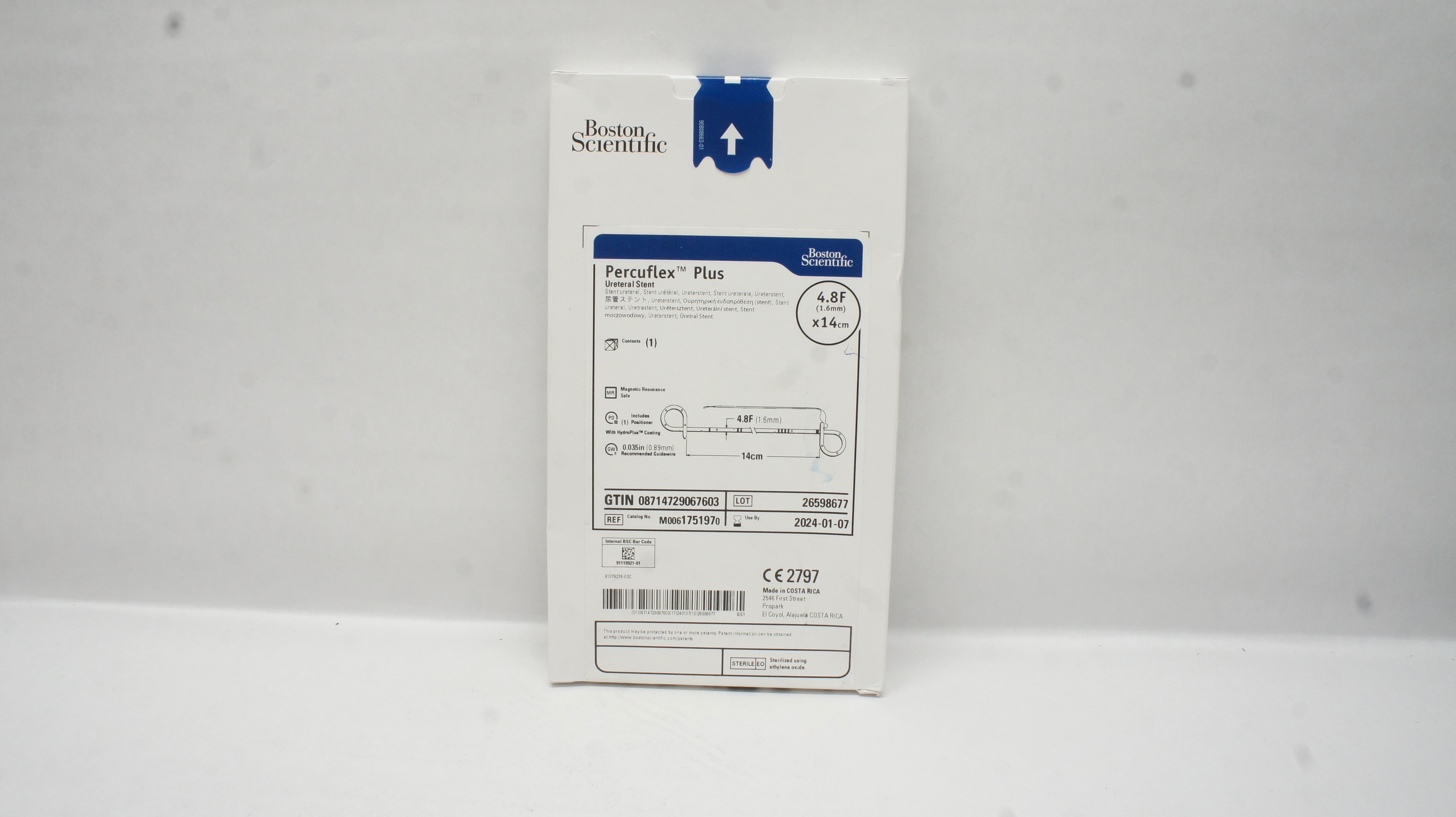 Boston Scientific M0061751970 Percuflex Plus Ureteral Stent 4.8F x 14cm (x)