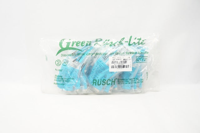 Teleflex 004551002 Rusch GreenLite Metal Laryngoscope Blade MAC 2 - Pack of 20