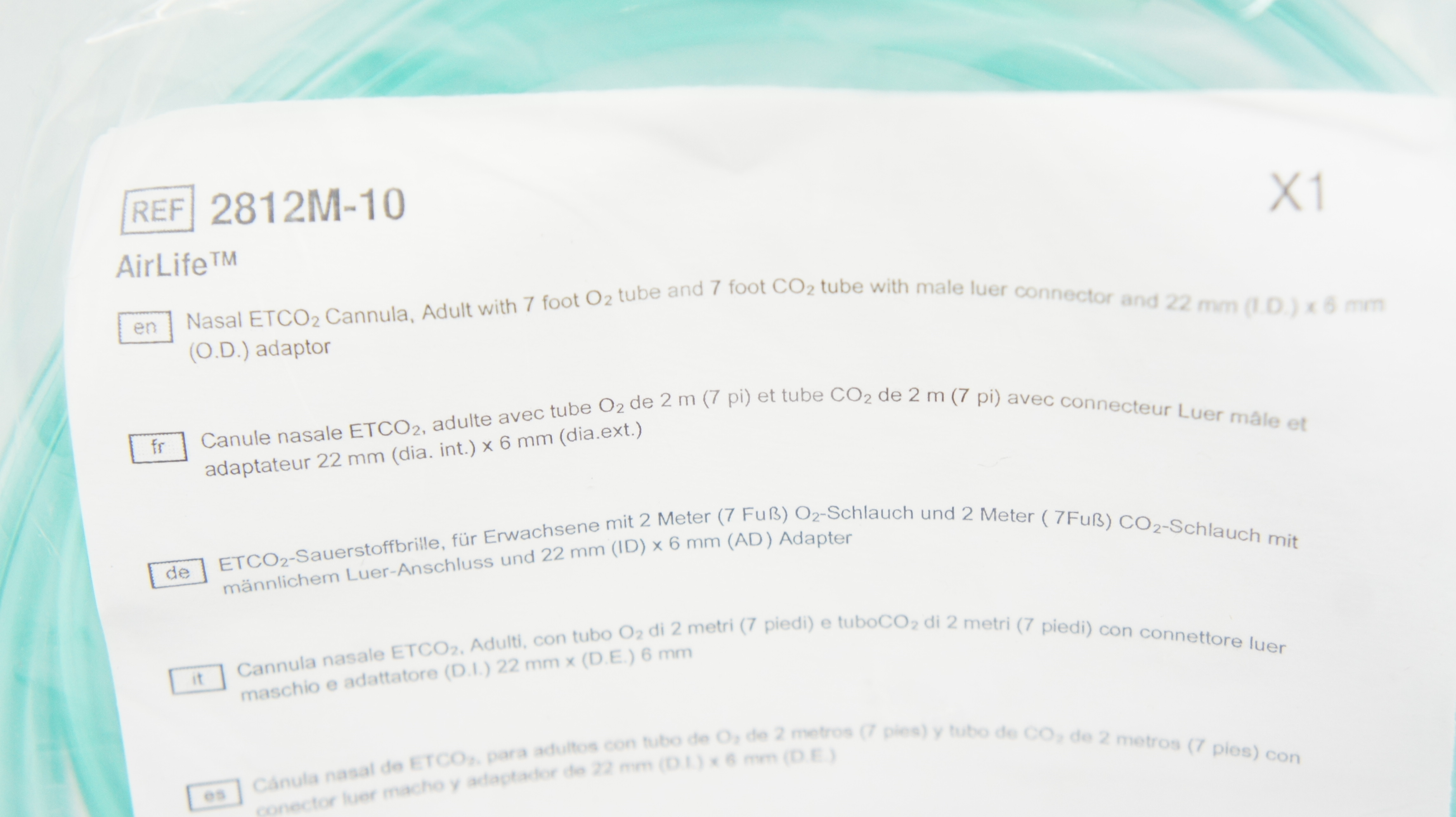 Vyaire 2812M-10 AirLife Nasal ETCO2 Cannula Adult