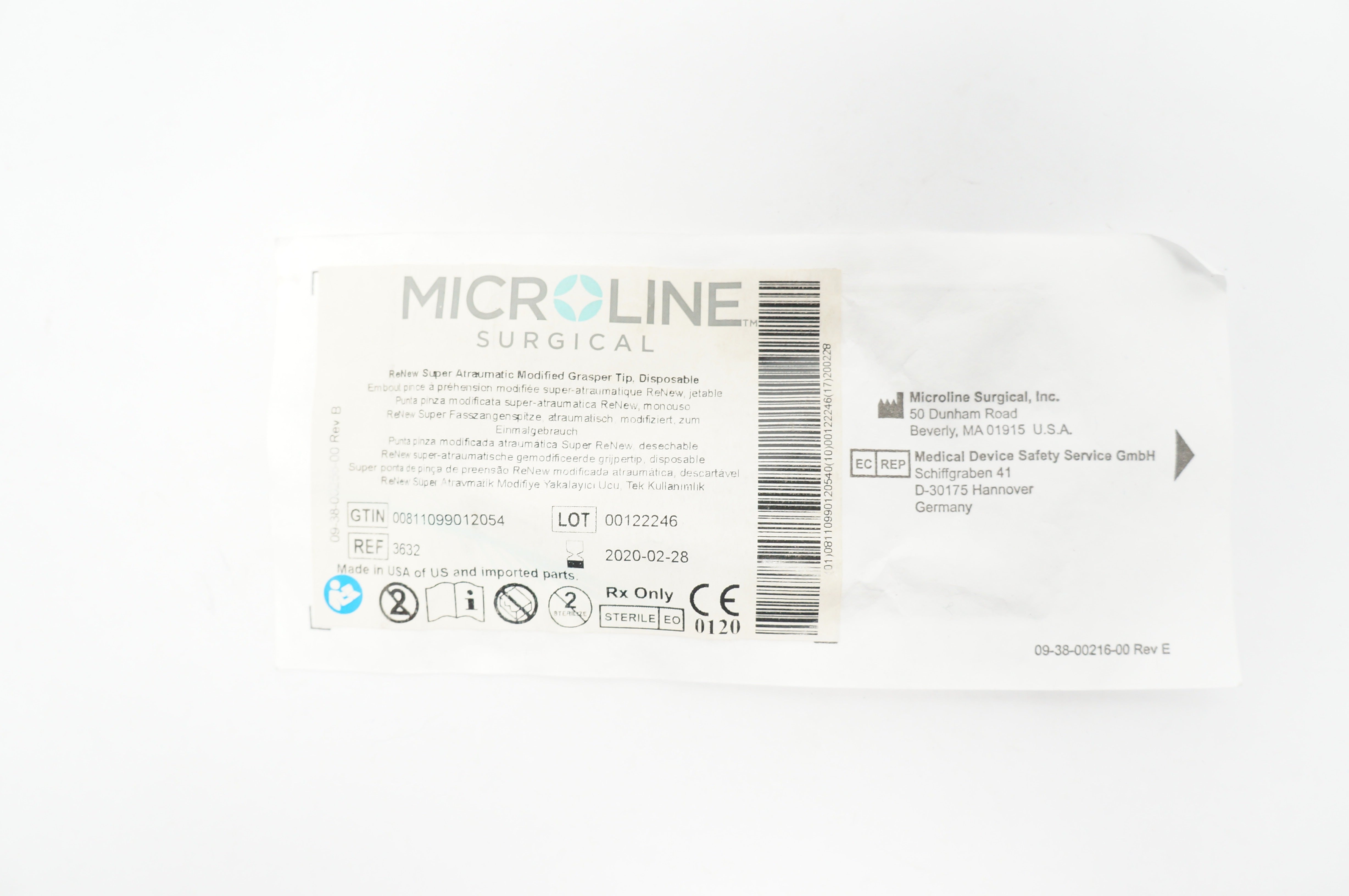 Microline 3632 RENEW Super Atraumatic Modified Grasper Tip (x)