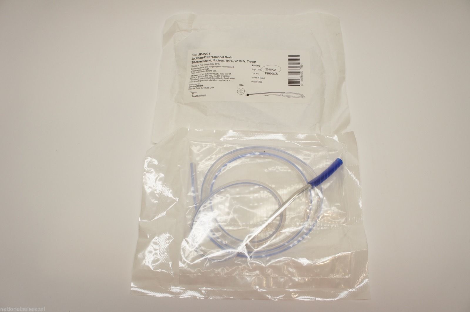 JP-2231 ~ Cardinal Health Channel Drain Silicon Round 13Fr. (x) ~ Lot of 2