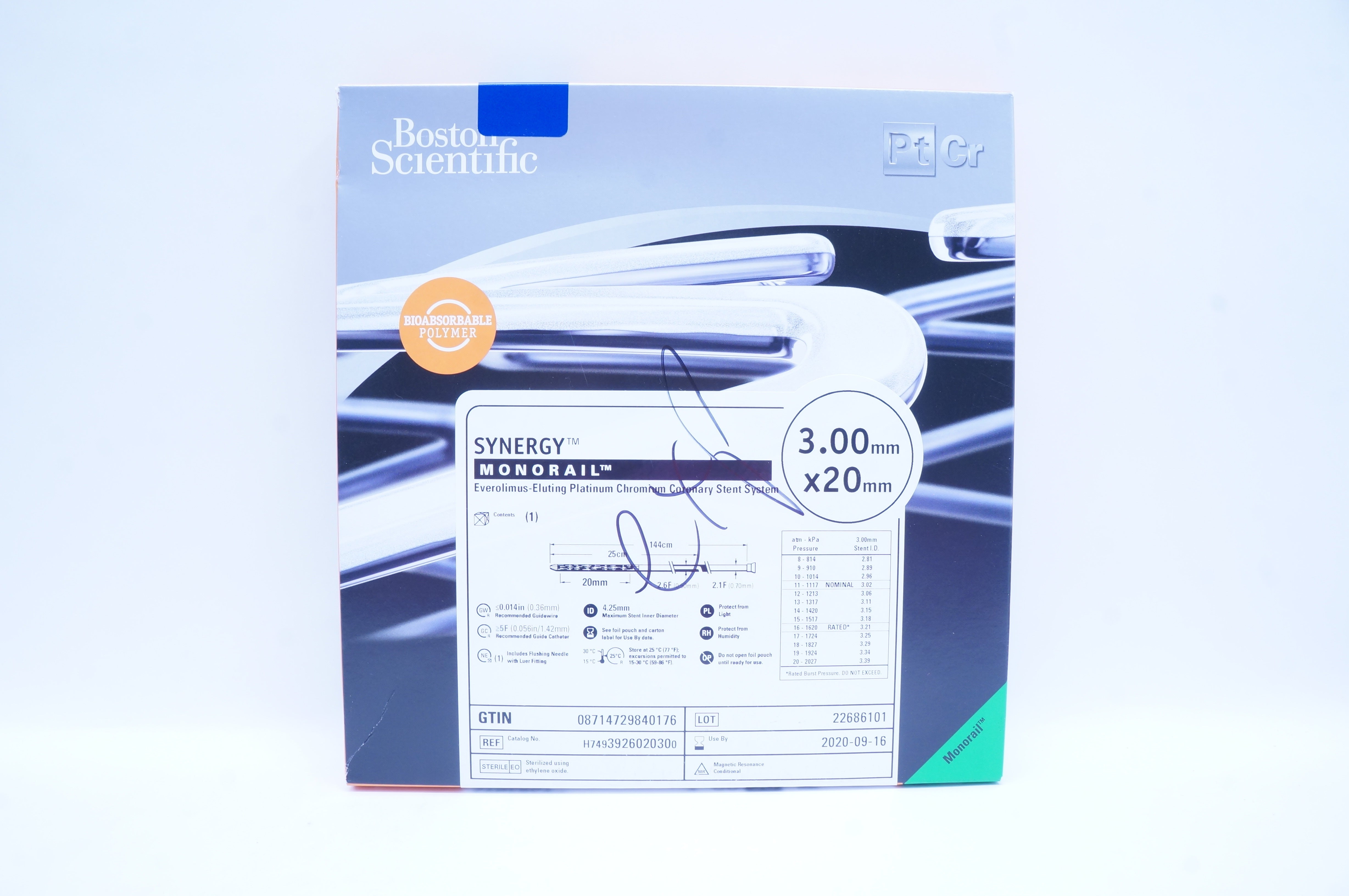 Boston Scientific H7493926020300 Synergy Coronary Stnt. System 3.00mm x 20mm (x)