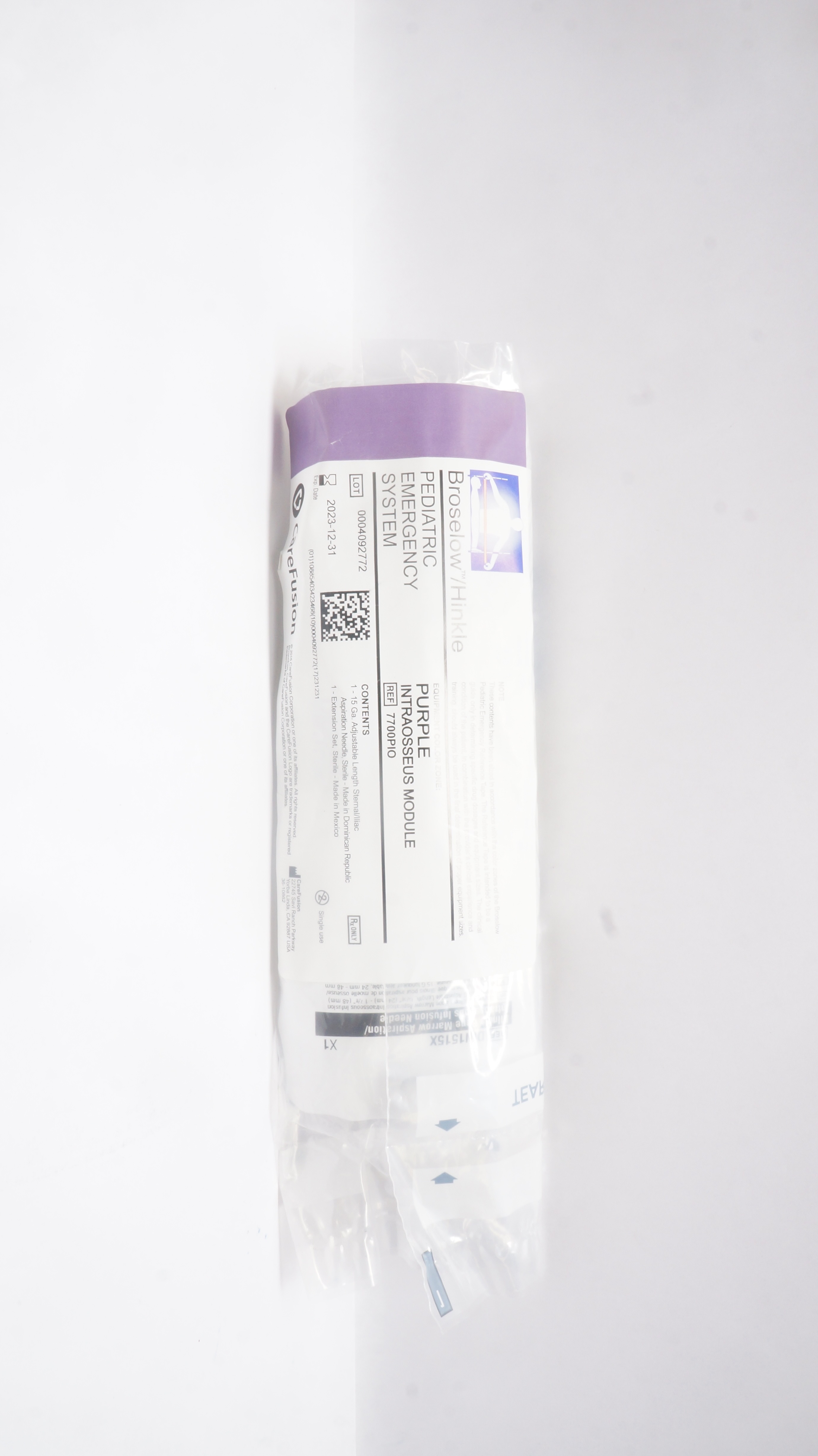 CareFusion 7700PIO Pediatric Emergency System Purple, Intraosseus Module (x)