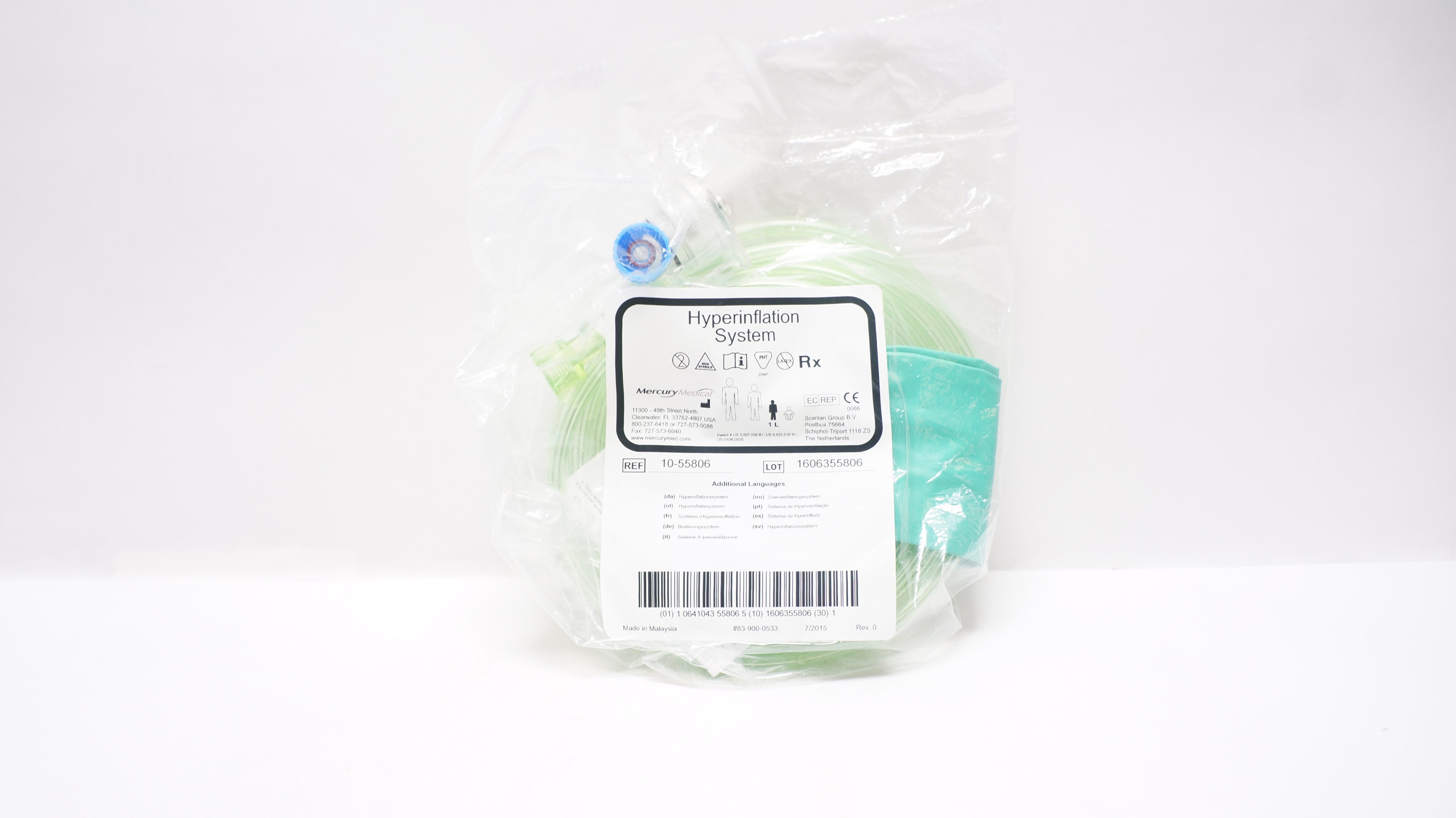 Mercury Medical 10-55806 Hyperinflation System w/Optional Manometer Relief Valve