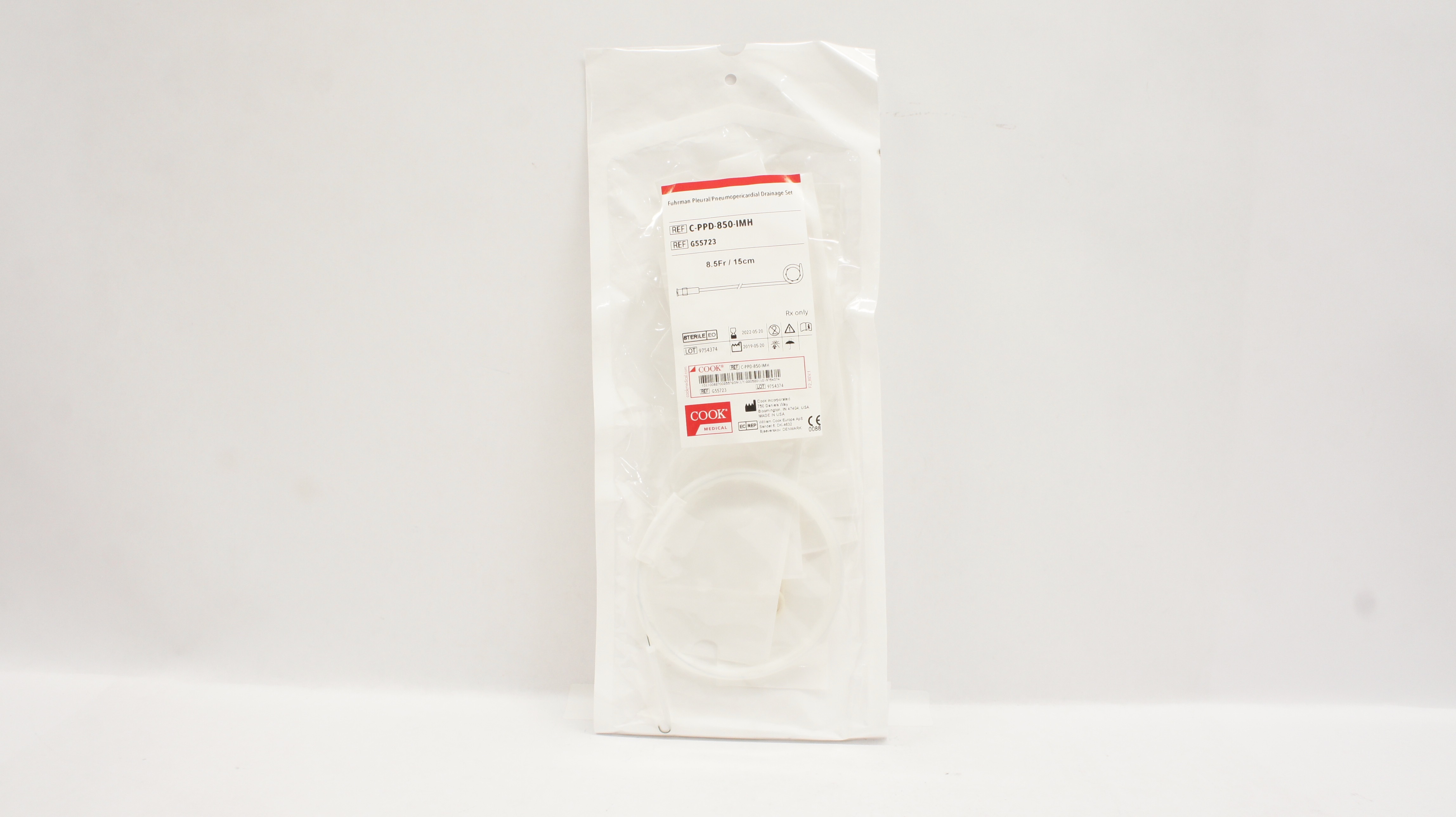 Cook Medical G55723 Fuhrman Pleural/Pneumopericardial Drainage Set 8.5Fr (x)