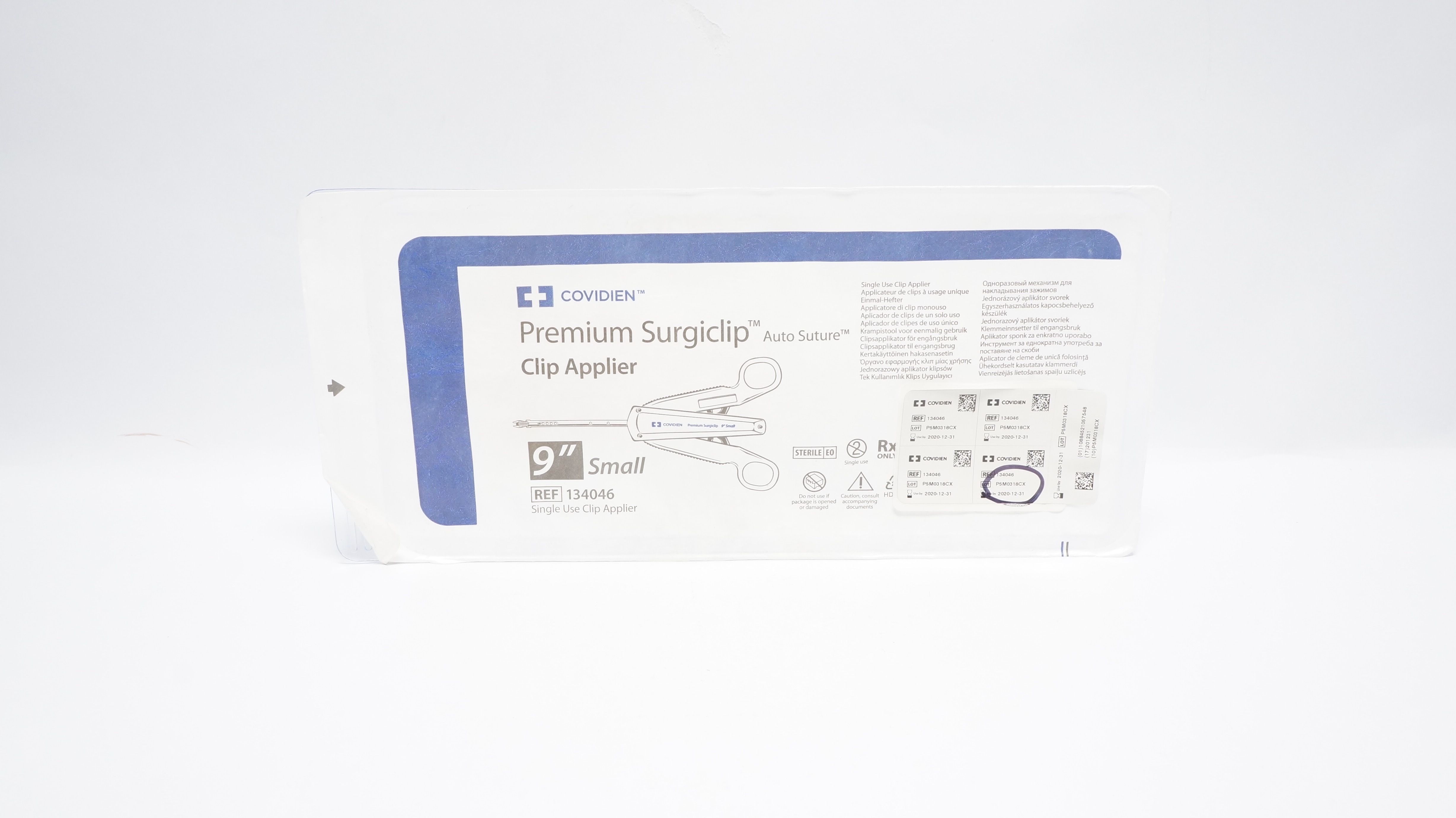 Covidien 134046 Premium Surgiclip, Clip Applier, 9inch Small (x)