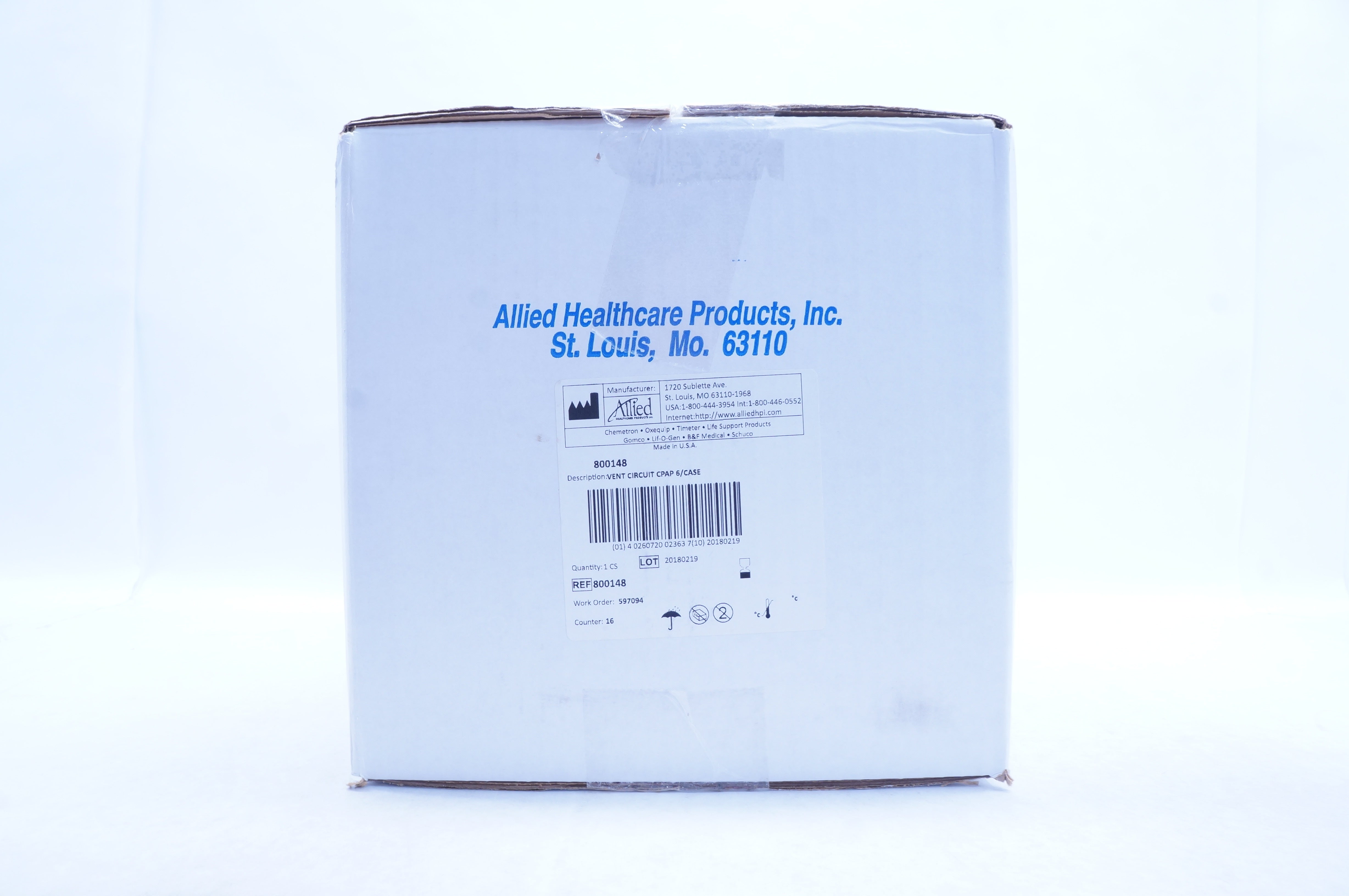 Allied Healthcare 800148 Vent Circuit Crap (x) - Case of 6