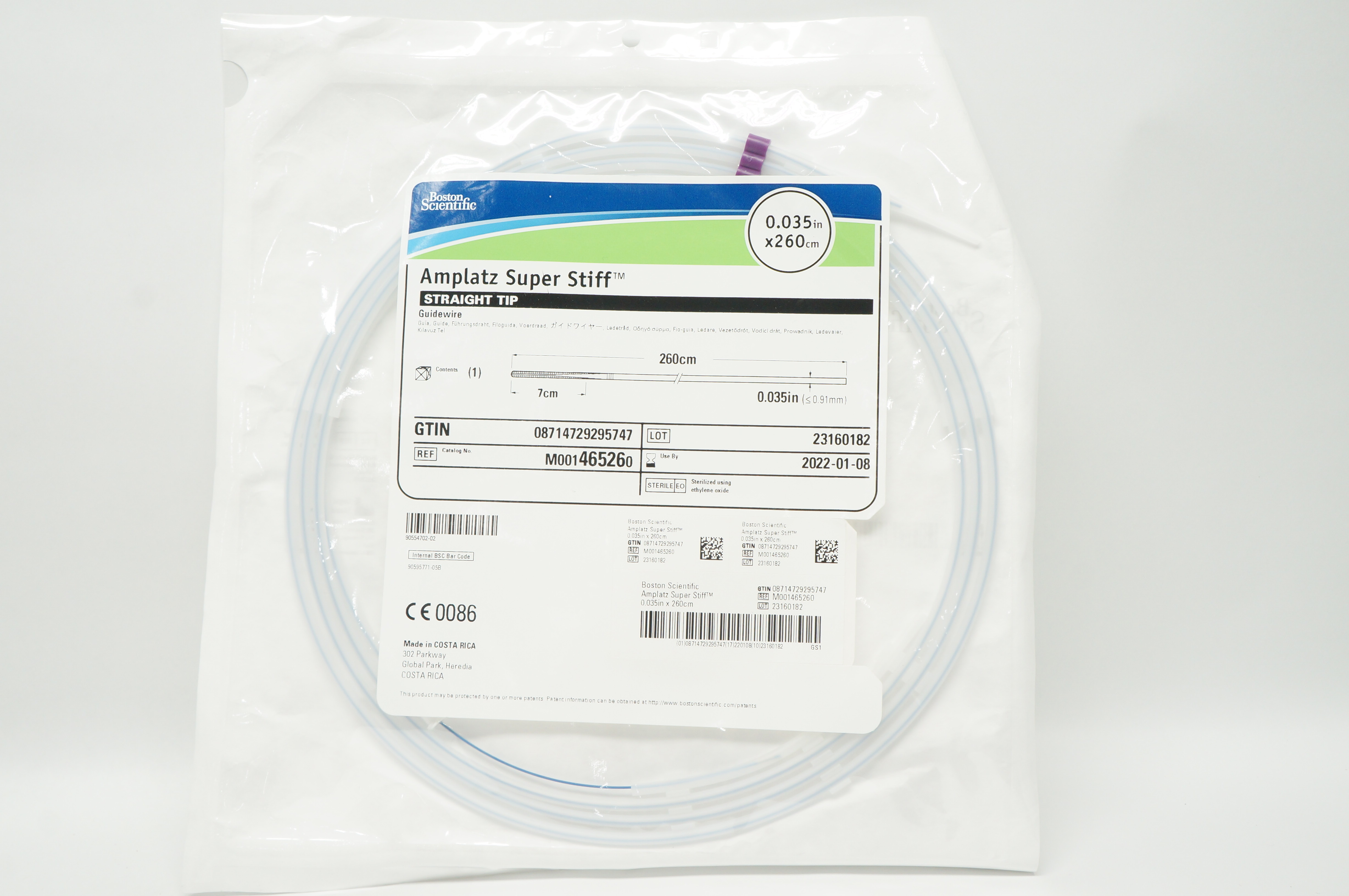 Boston Scientific M001465260 Amplatz Super Stiff Guidewire 0.035inch x 260cm (x)
