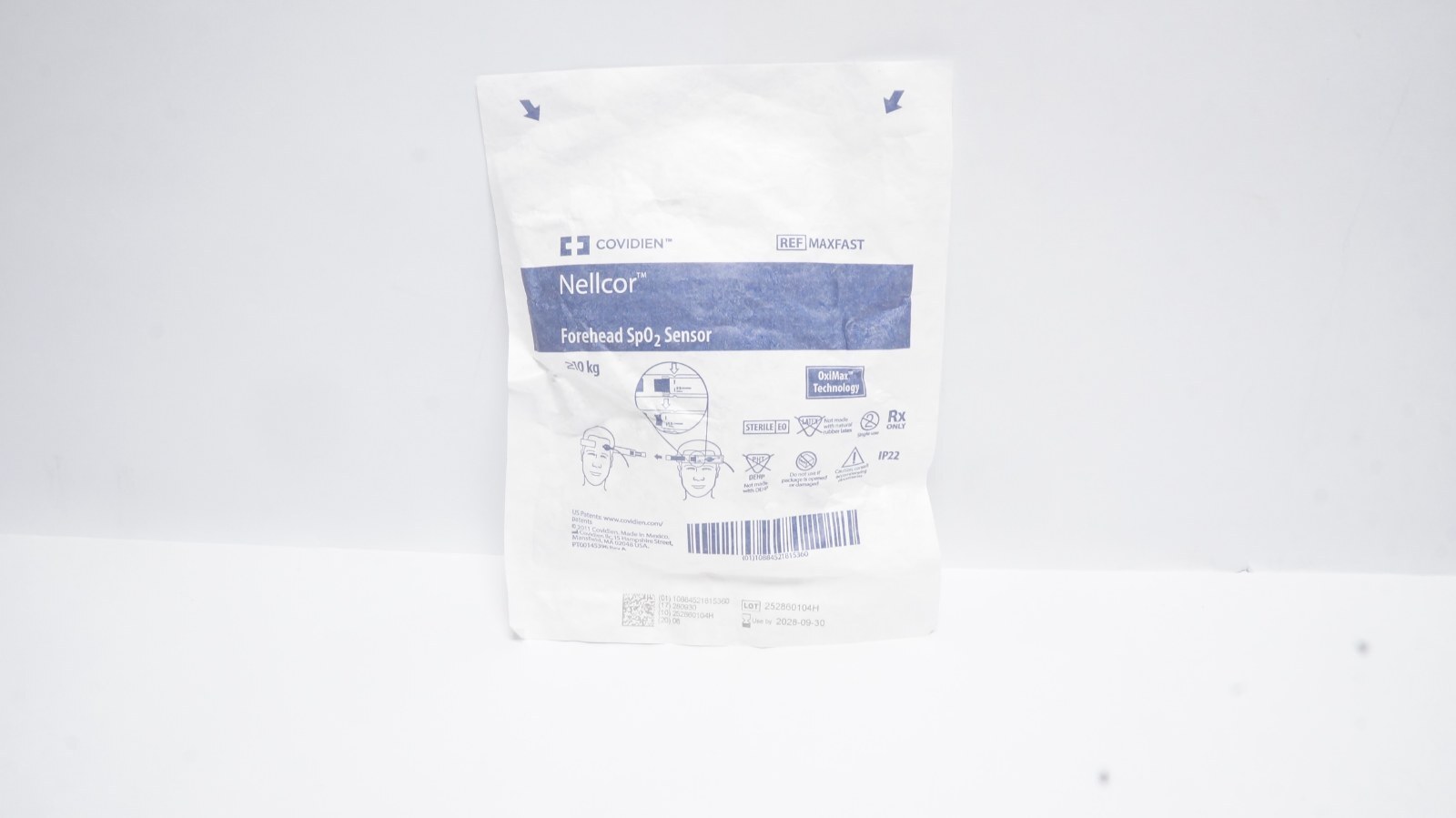 Covidien MAXFAST Nellcor Forehead SpO2 Sensor ≥10 kg