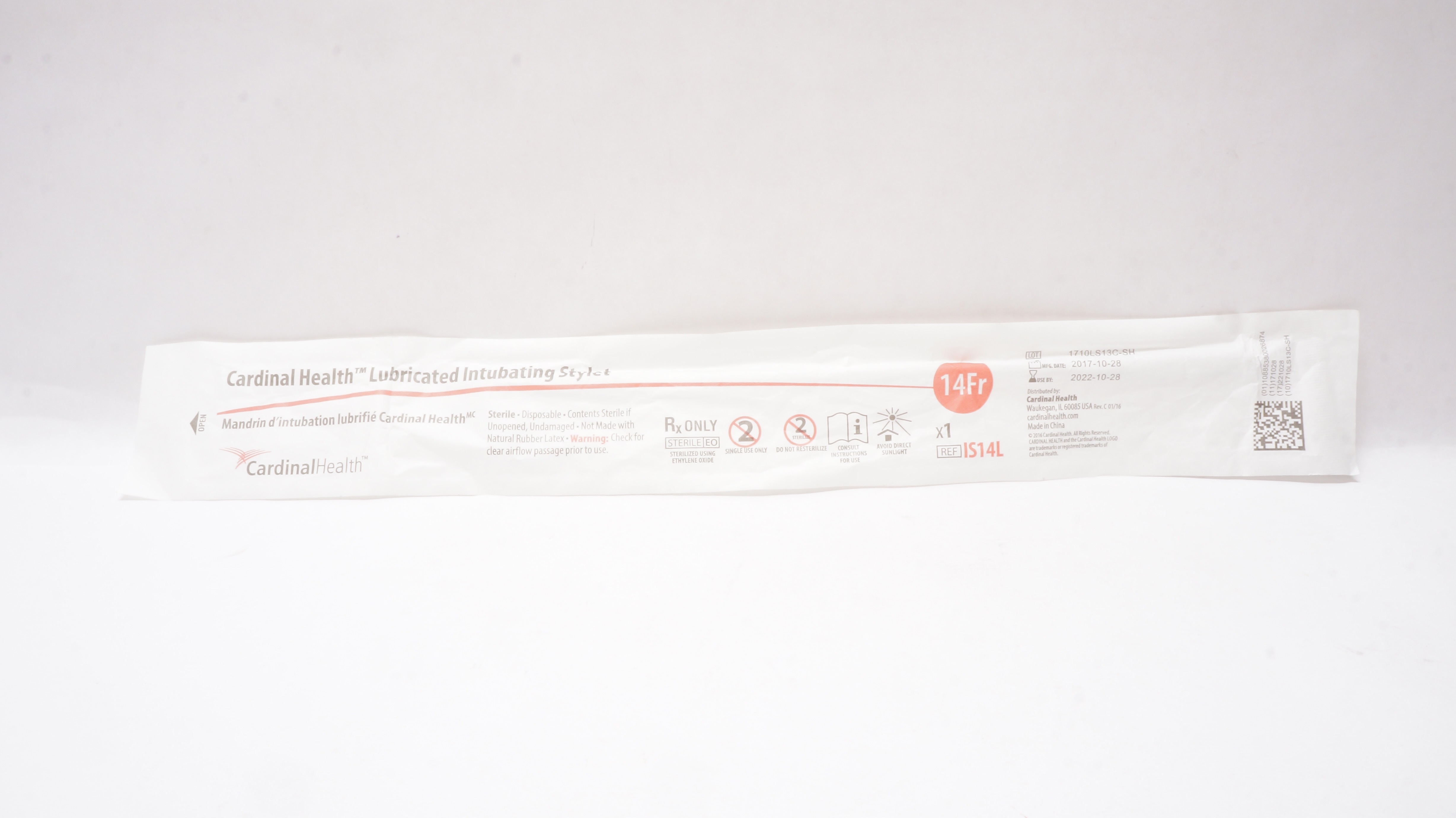 Cardinal Health IS14L Lubricated Intubating Stylet 14 Fr (x)