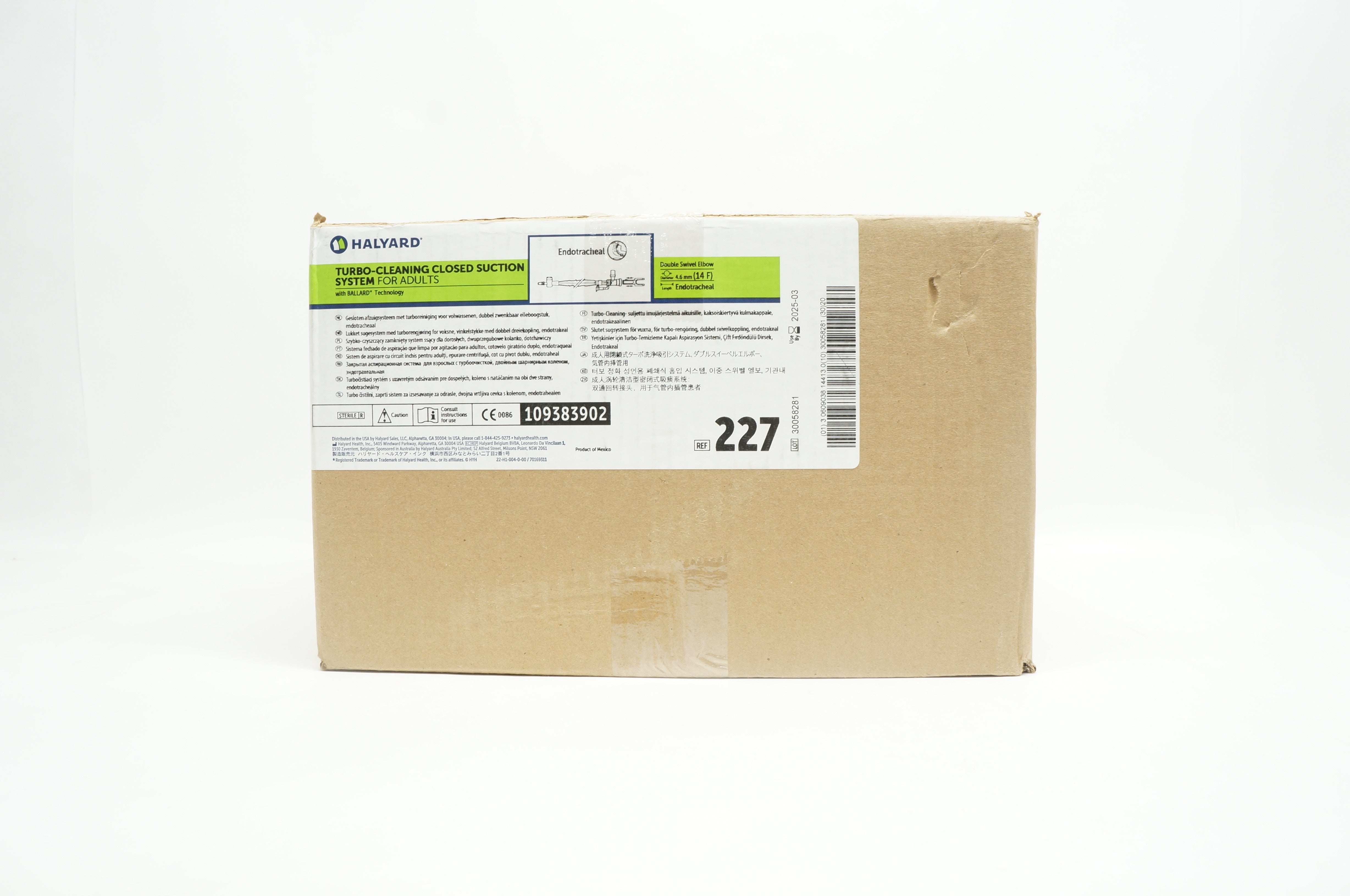 Halyard 227 Turbo-Cleaning Closed Suction System for Adults – Case of 20