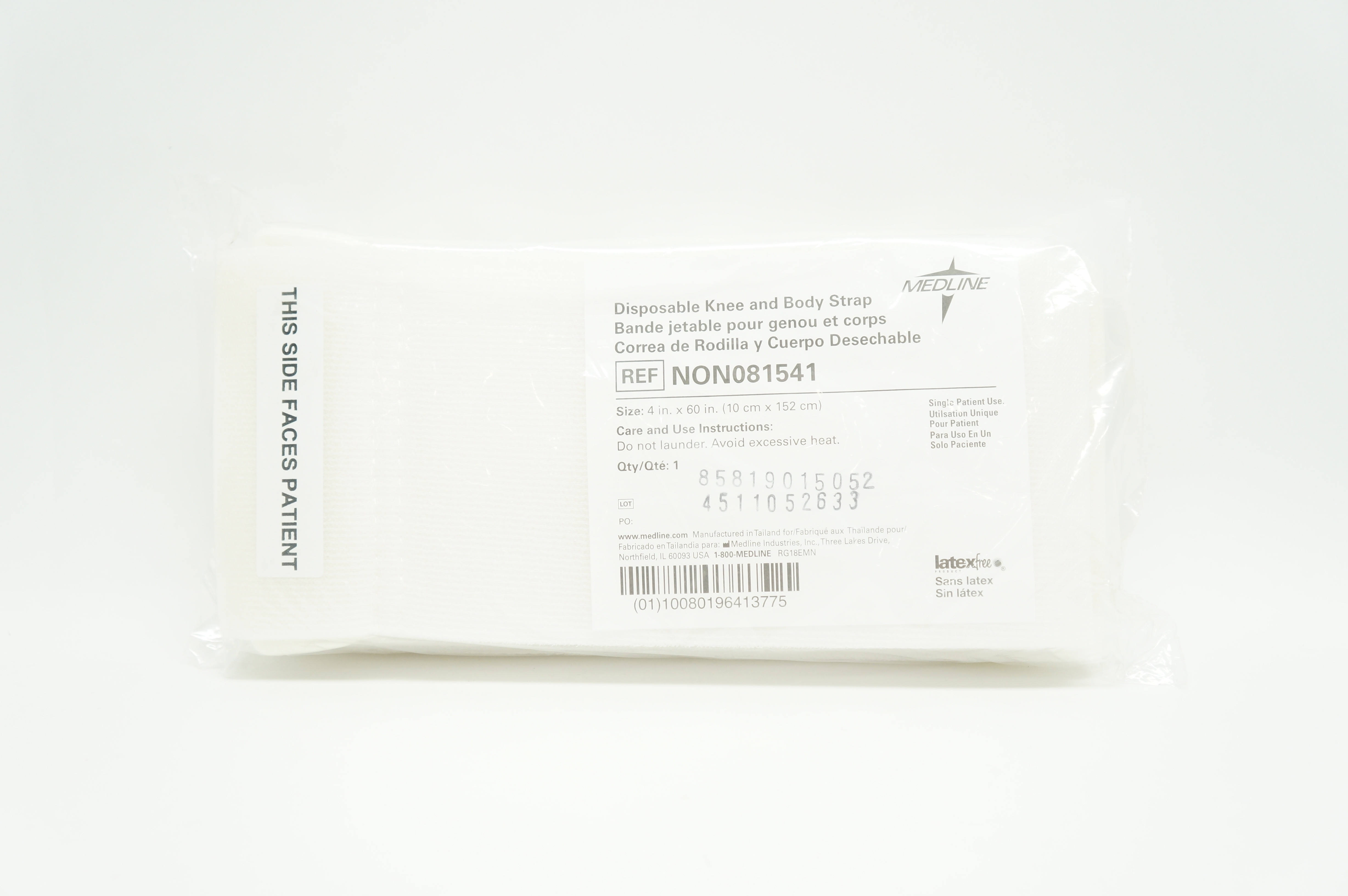 Medline NON081541 Disposable Knee and Body Strap 4inch x 60inch