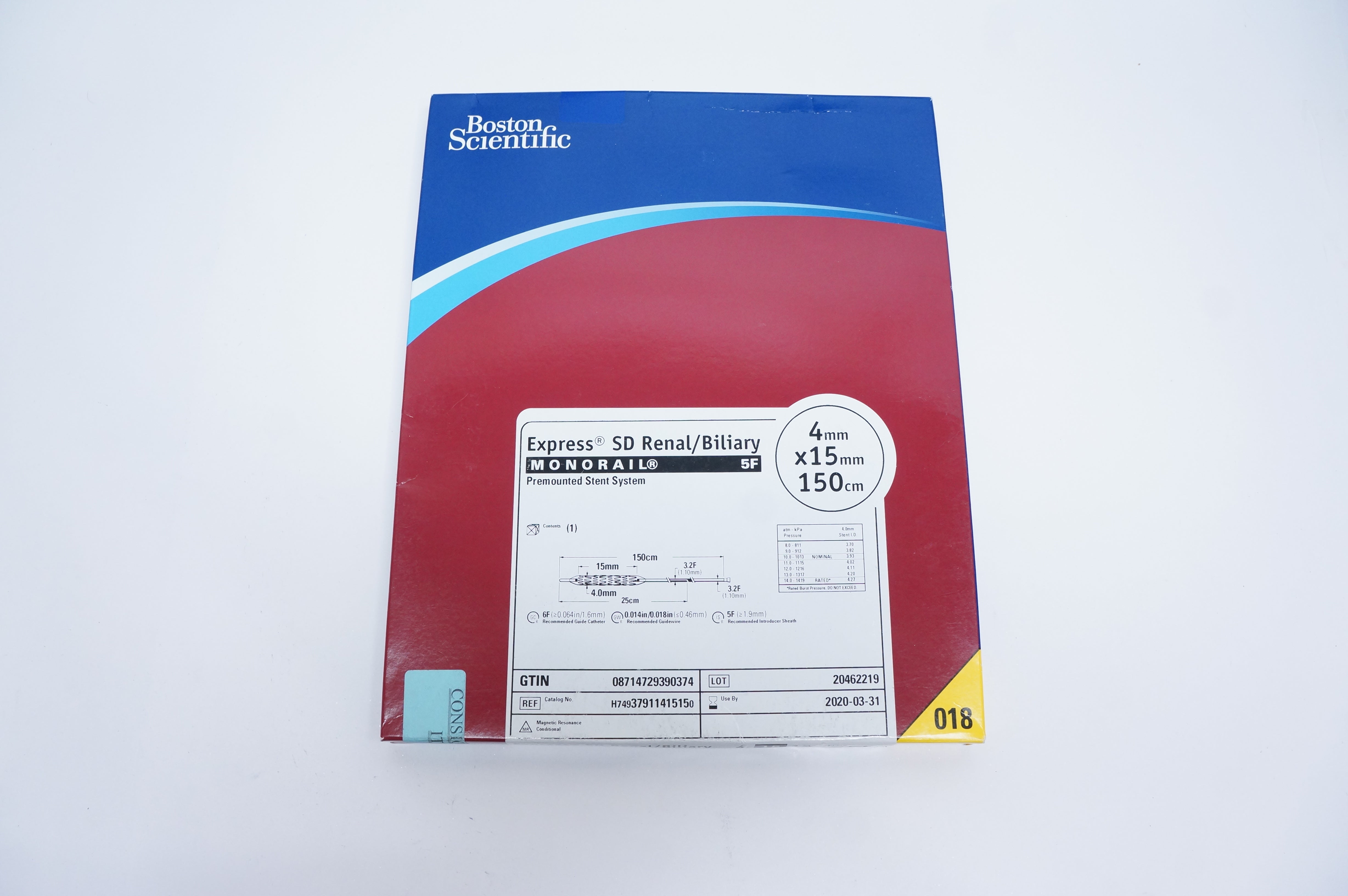 Boston Scientific 3791141515 Express SD Renal/Biliary Monorail 4mm x 25mm (x)