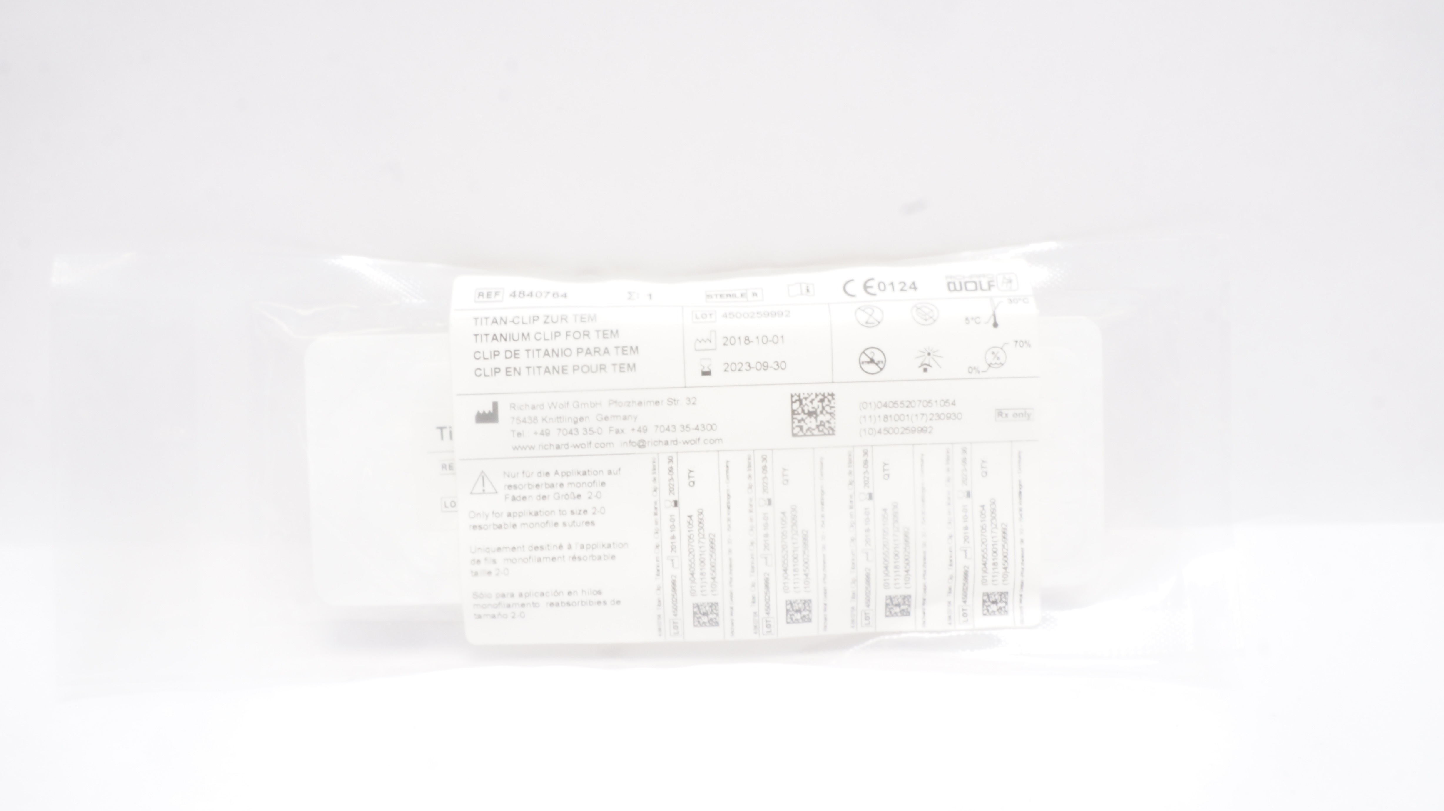 Richard Wolf 4840764 Titanium Clip for TEM