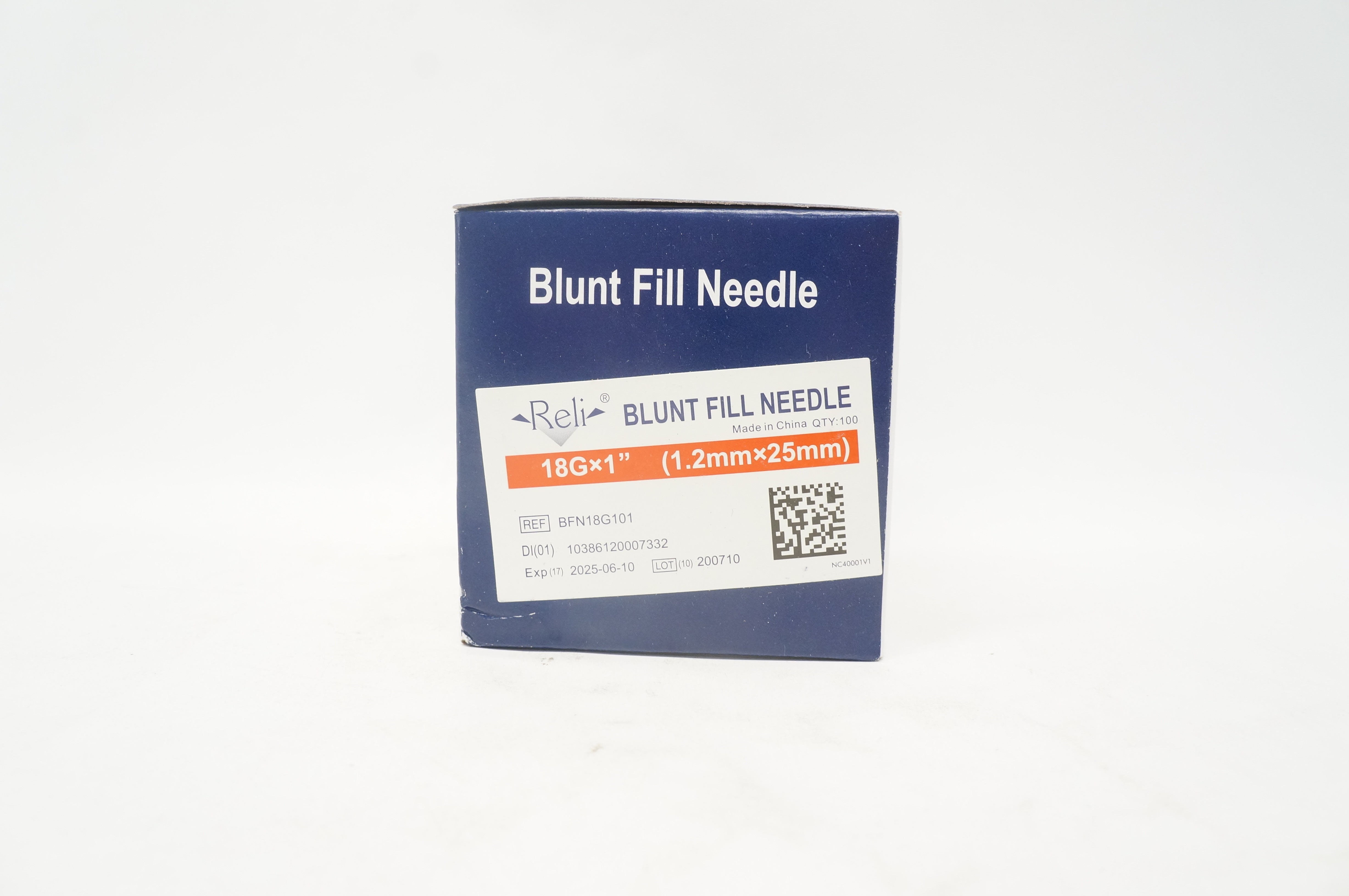 MYCO Medical BFN18G101 Reli Blunt Fill Ndle. 18G x 1inch - Box of 100