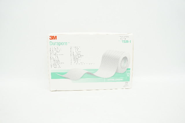 3M 1538-1 Durapore Surgical Tape 1inch x 10yd. (x) - Box of 12