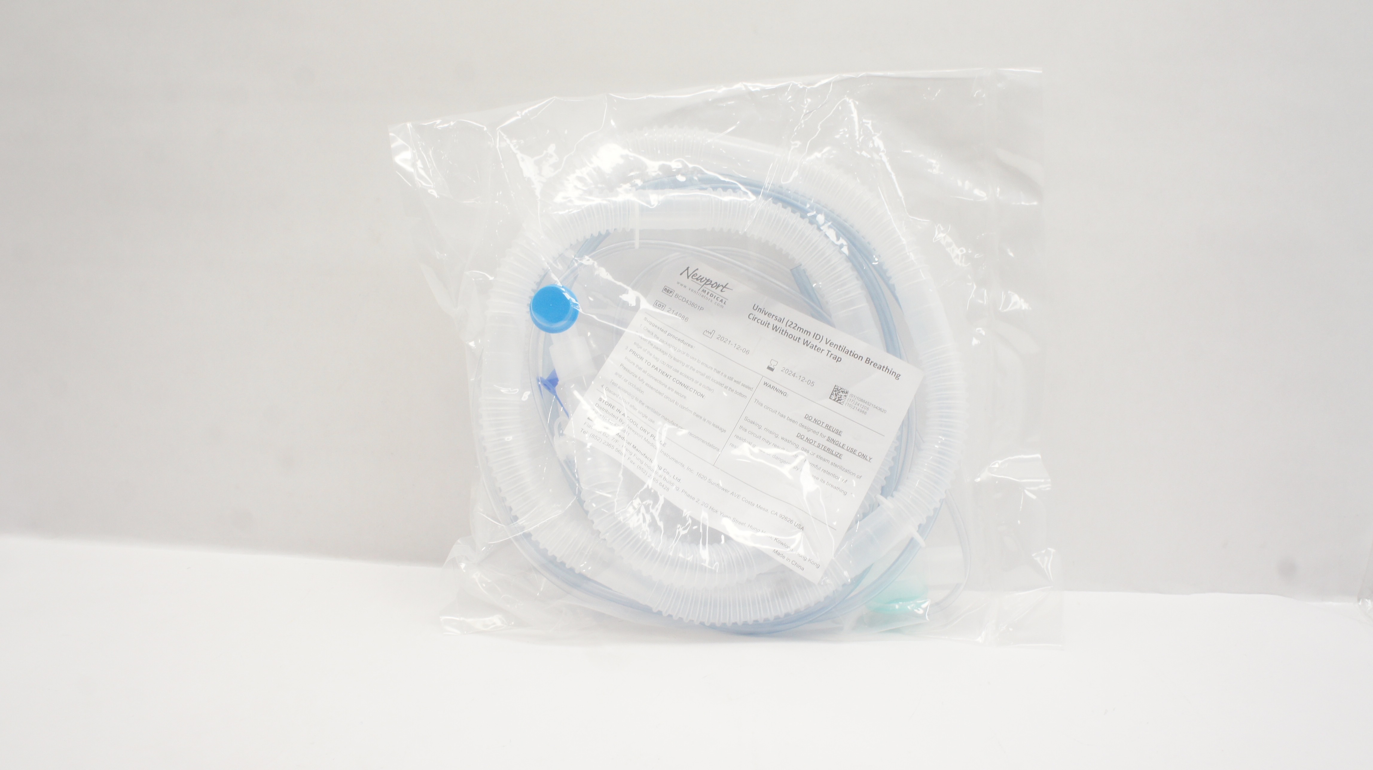 Newport Medical BCD43801P Universal (22mm ID) Ventilation Breathing Circuit (x)
