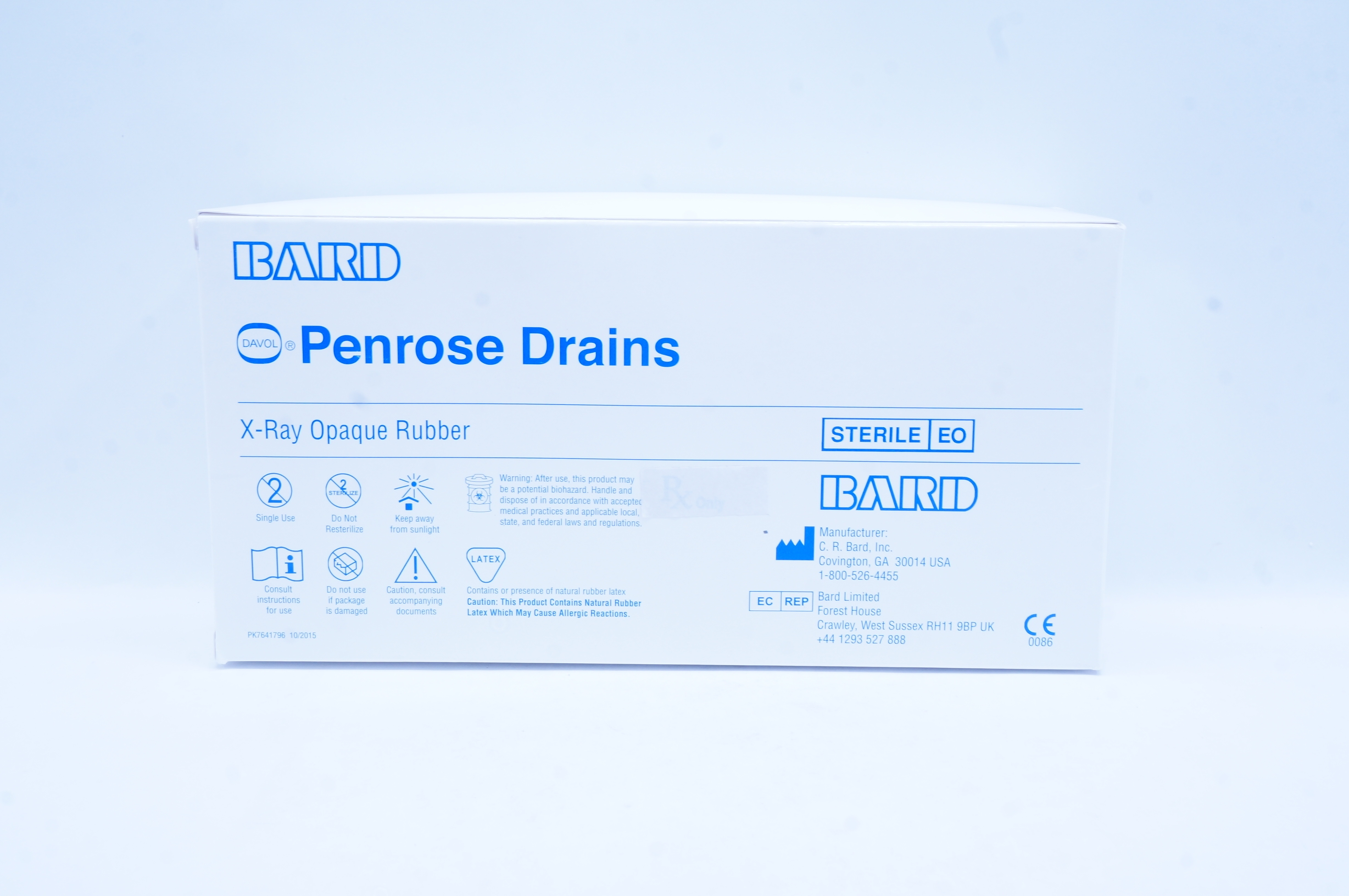 Bard 0918050 Penrose Drains X-Ray Opaque Rubber 18in x 457.20mm (x) -Box of 50