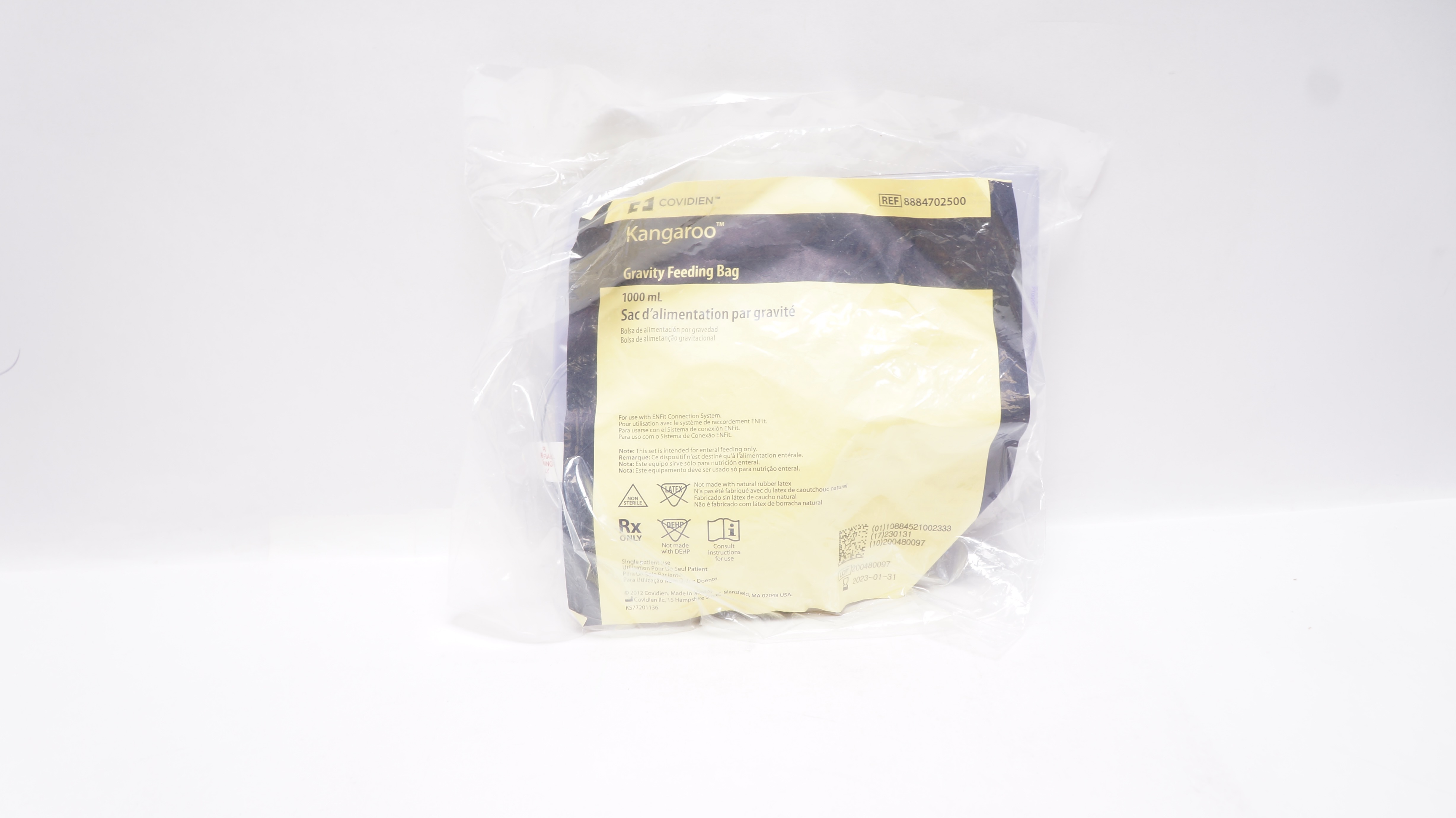 Covidien 8884702500 Kangaroo Gravity Feeding Bag 1000mL (x)