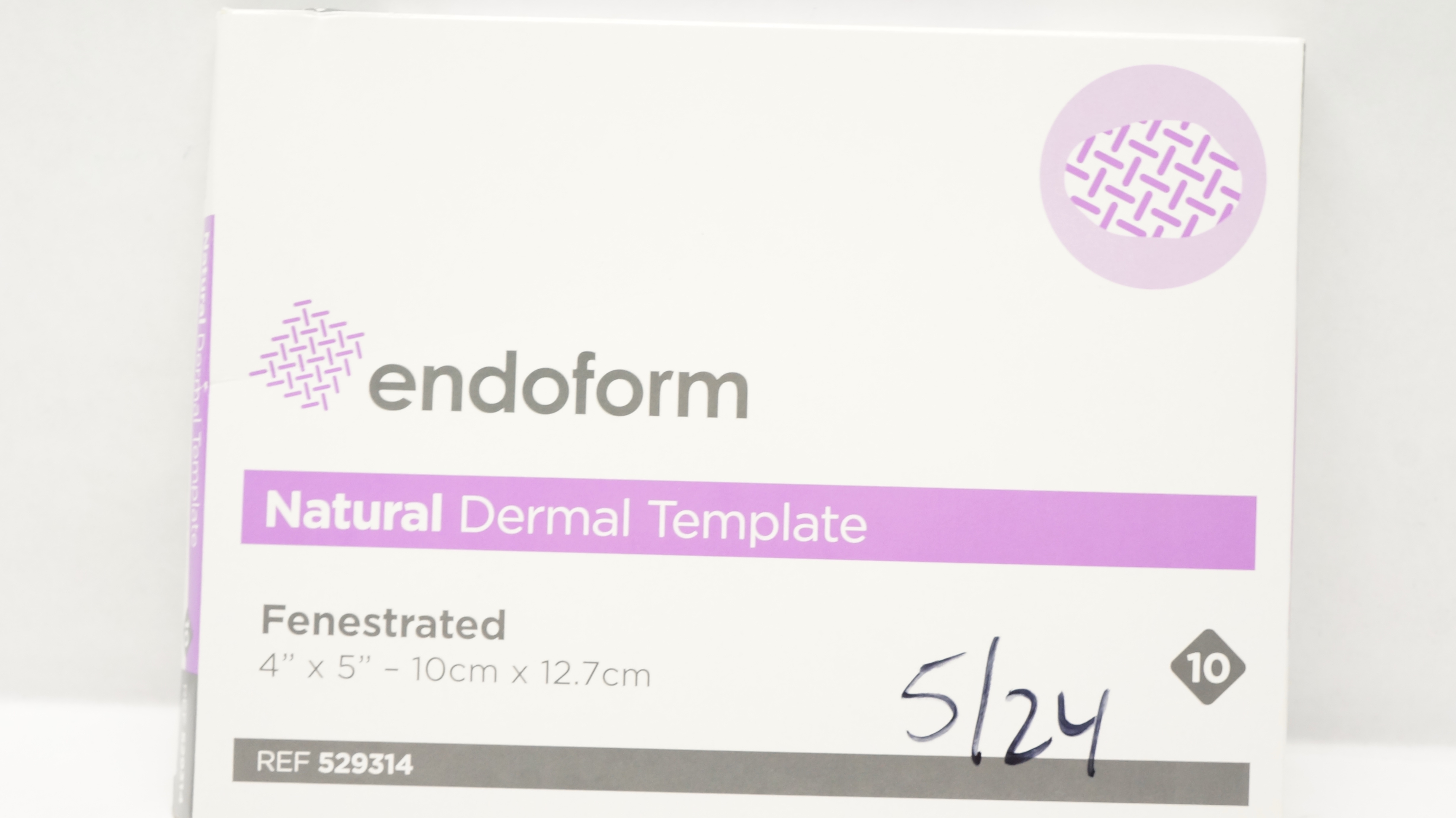 Aroa 529314 Endoform Natural Dermal Template Fenestrated 4 x 5inch(x)- Box of 10
