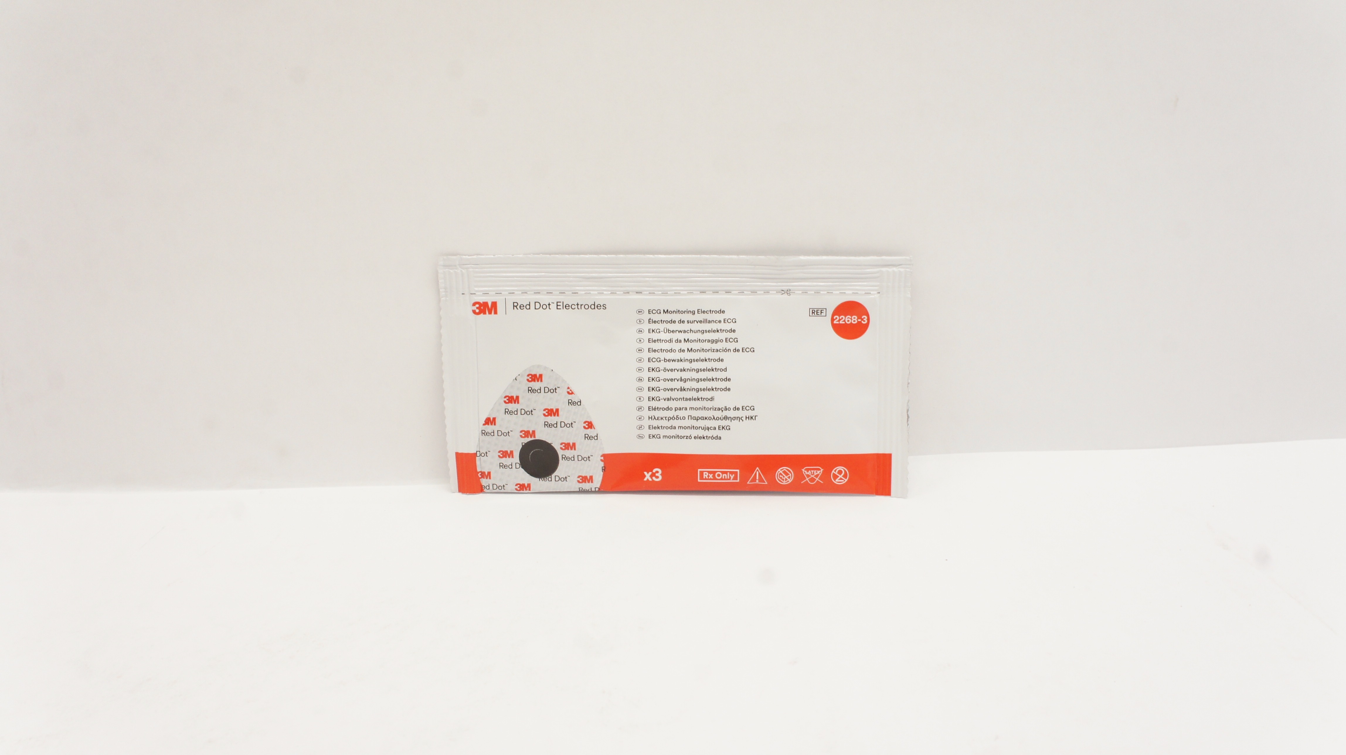 3M 2268-3 Red Dot ECG Monitoring Electrode (x) - Pack of 3