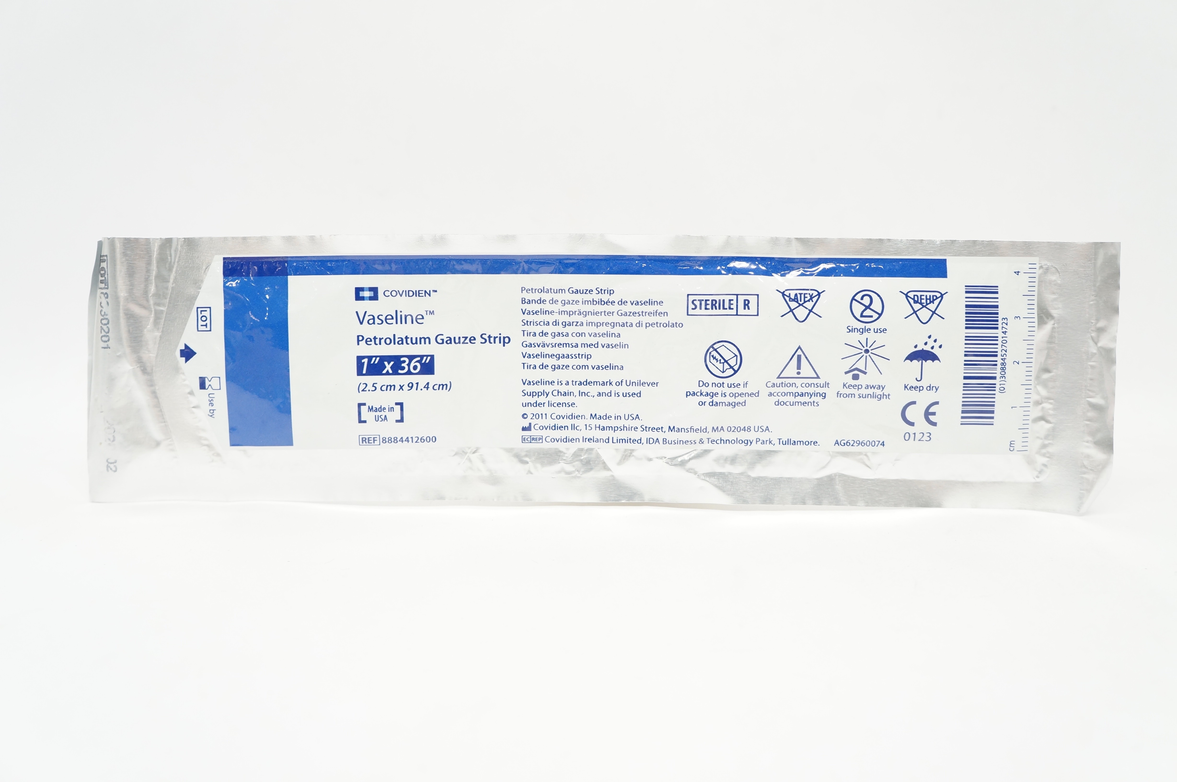 Covidien 8884412600 Vaseline Petrolatum Gauze Strip 1Inch x 36Inch (x)