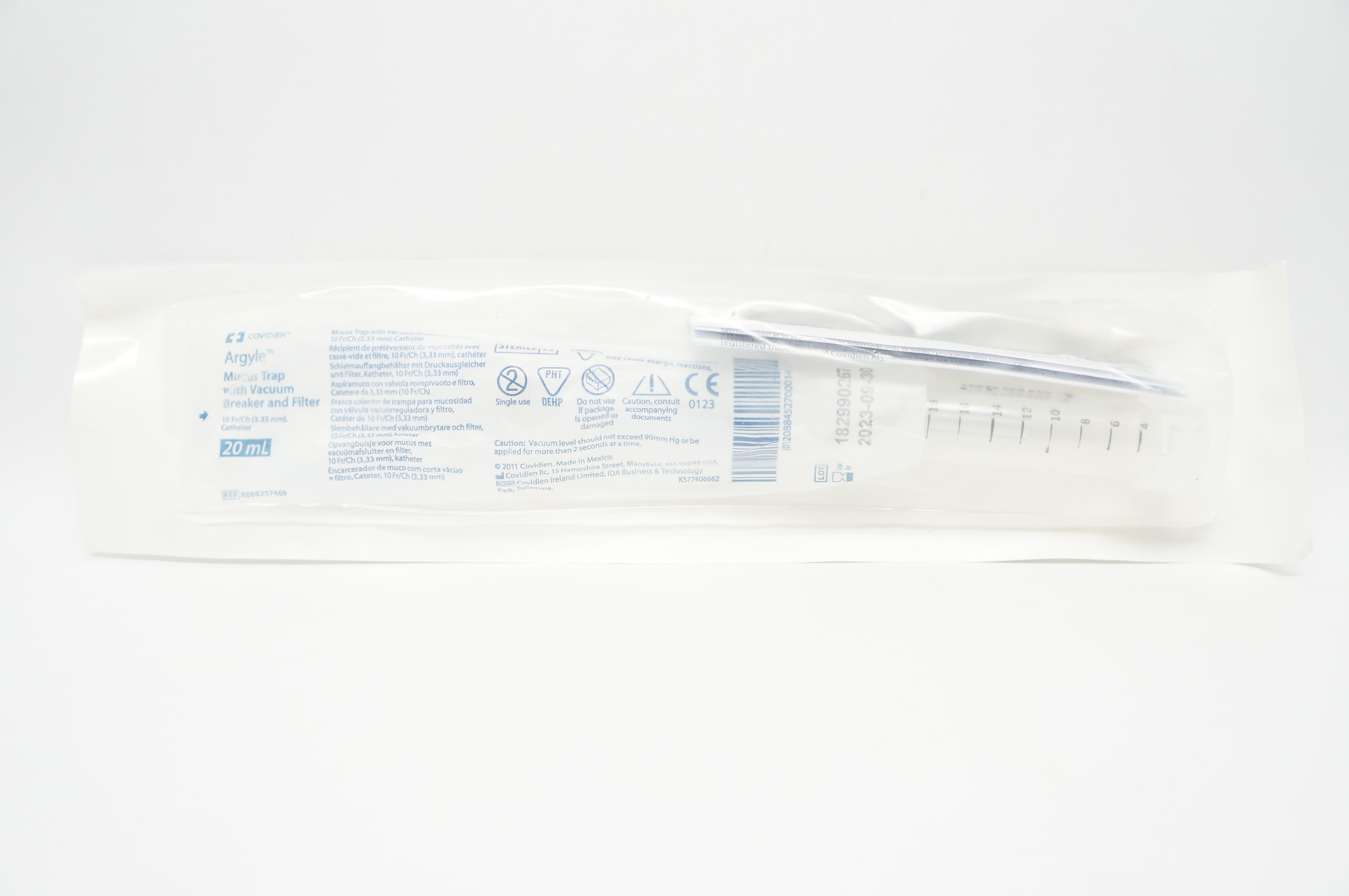 Coviden 8888257469  Argyle Mucus Trap With Vacuum Breaker and Filter 20ml (x)