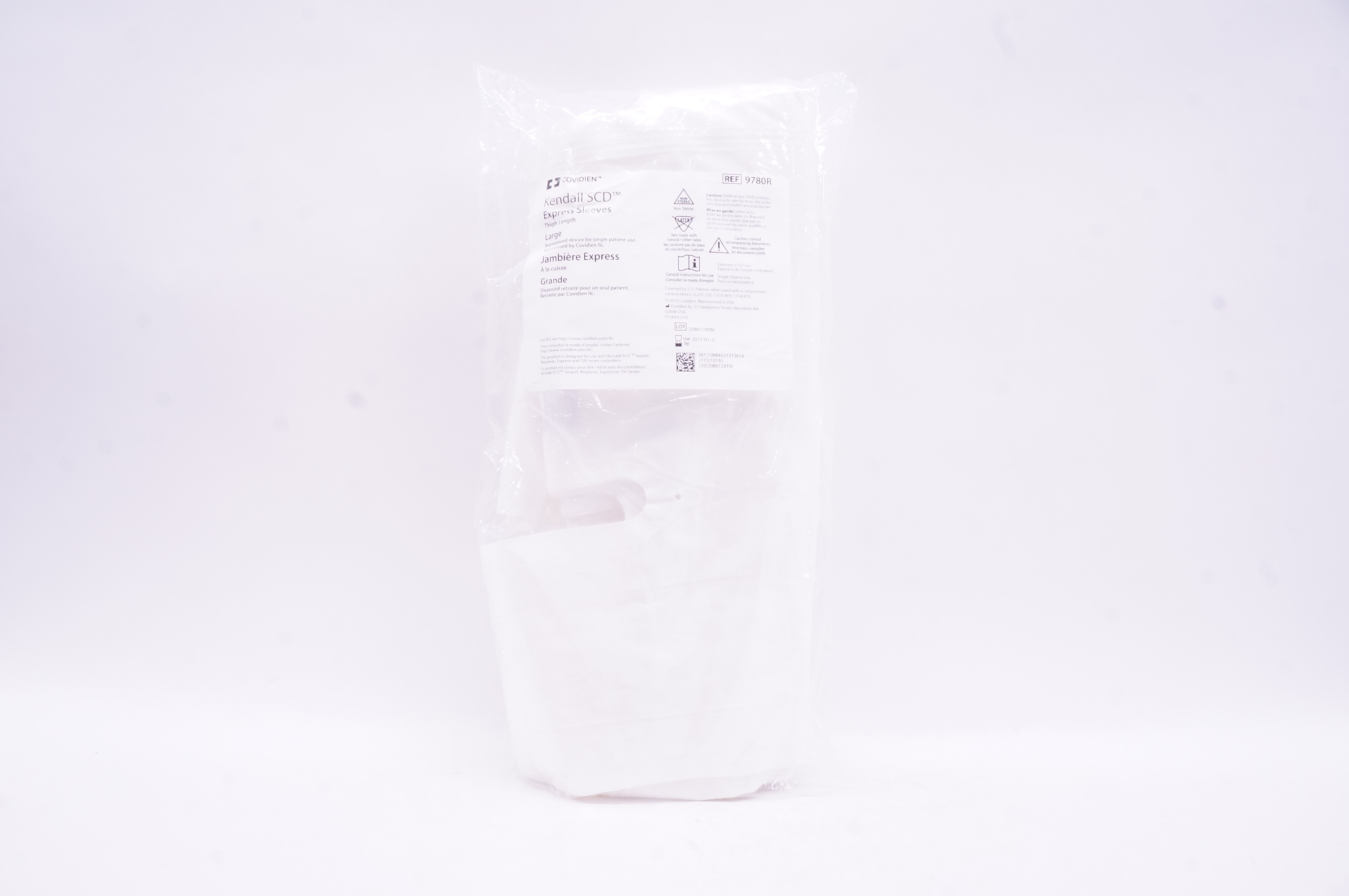 Covidien 9780R Kendall SCD Express Sleeves Thigh Length Large (x)