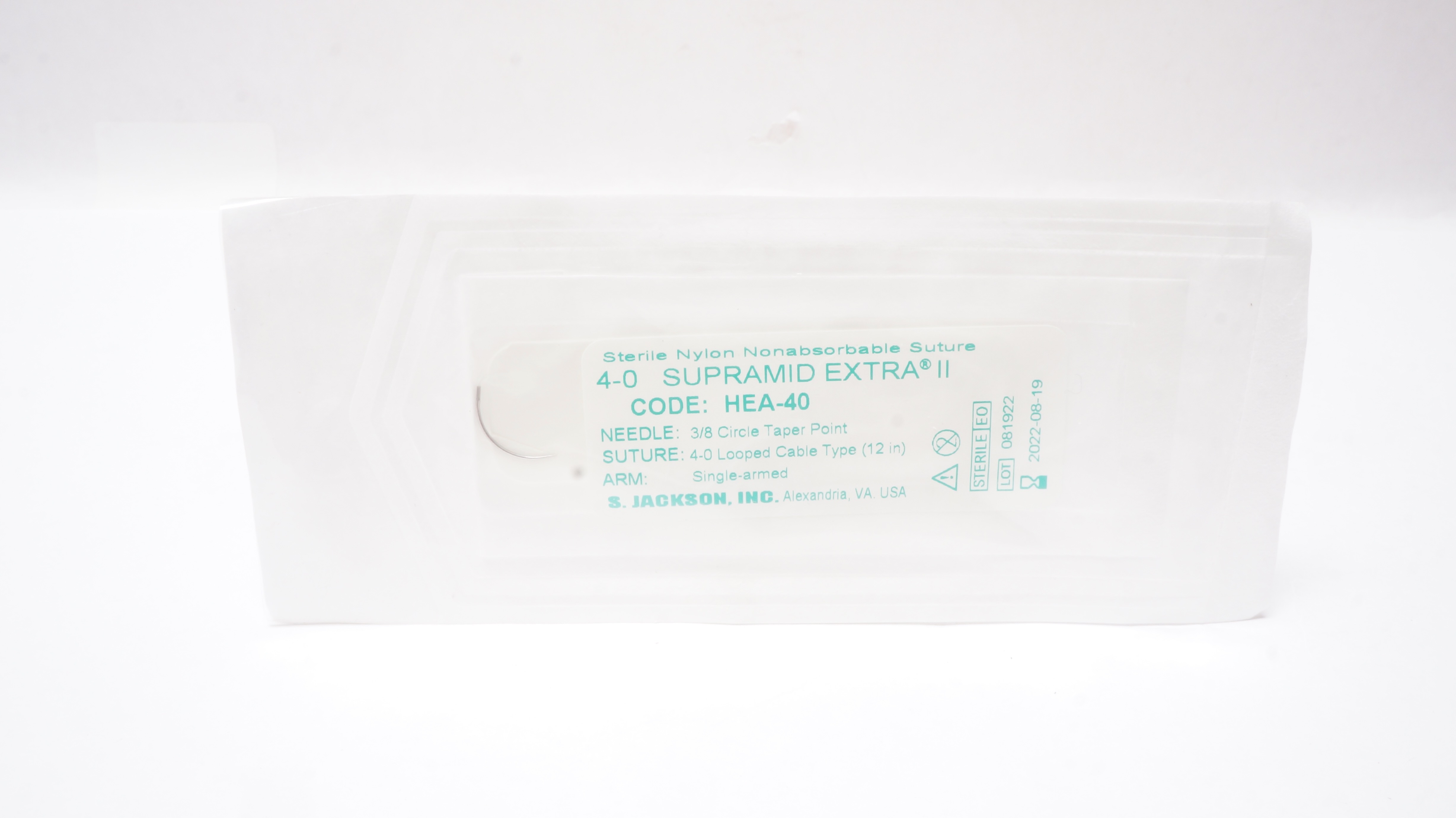 S. Jackson HEA-40 Nylon Stre 4-0 Supramid Extra II 3/8 x 12inch (x)