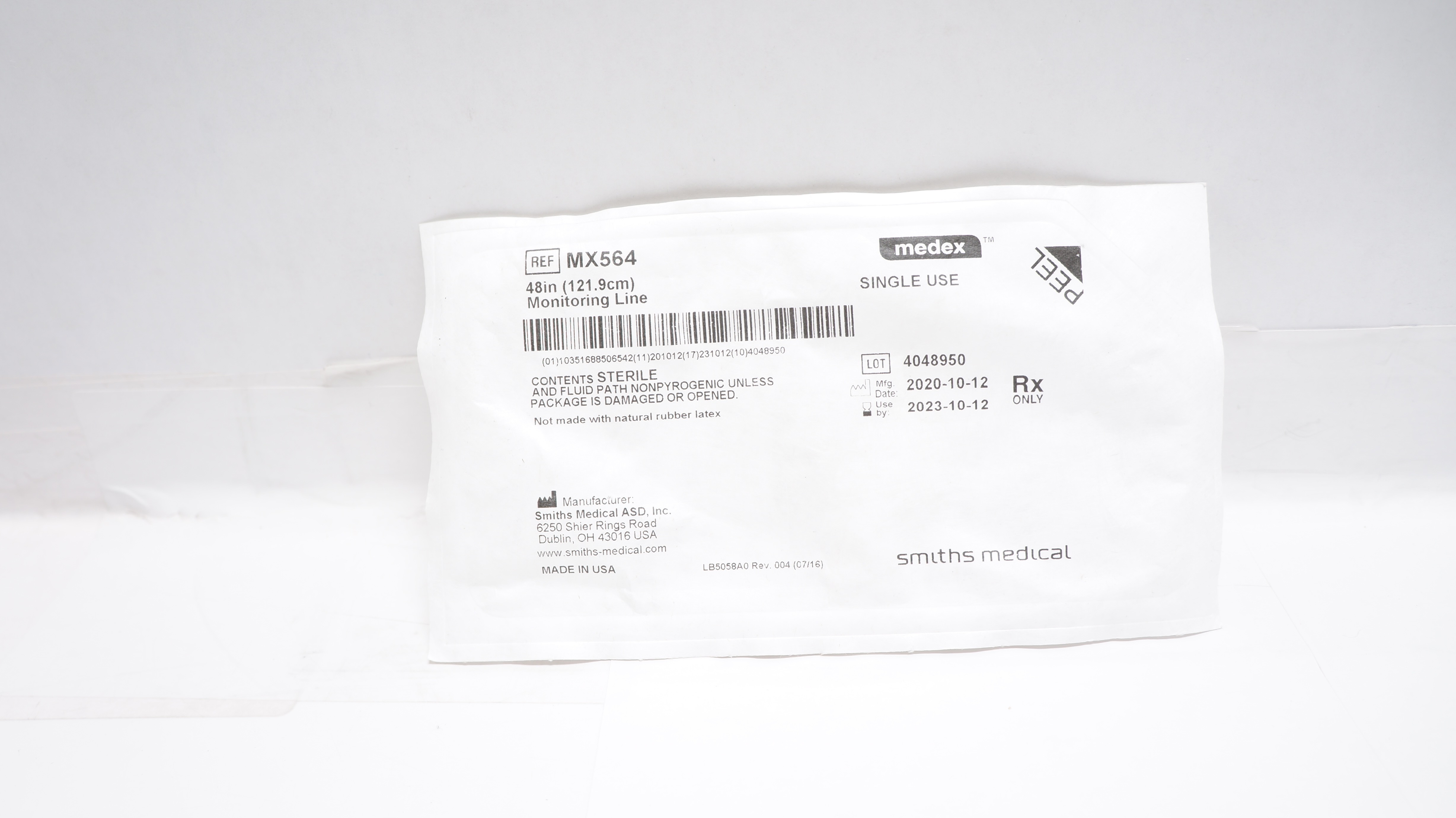 Smiths Medical MX564 Medex Monitoring Line 48 inch (x)