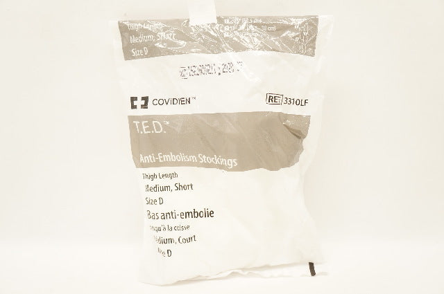 Covidien 3310LF T.E.D. Anti-Embolism Stockings, Thigh Length Medium,Short Size D