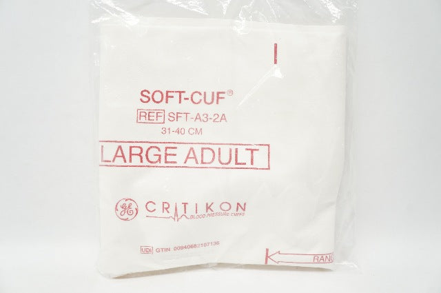 GE SFT-A3-2A Soft-Cuf Critikon Blood Pressure Cuffs 31-40cm, Large Adult