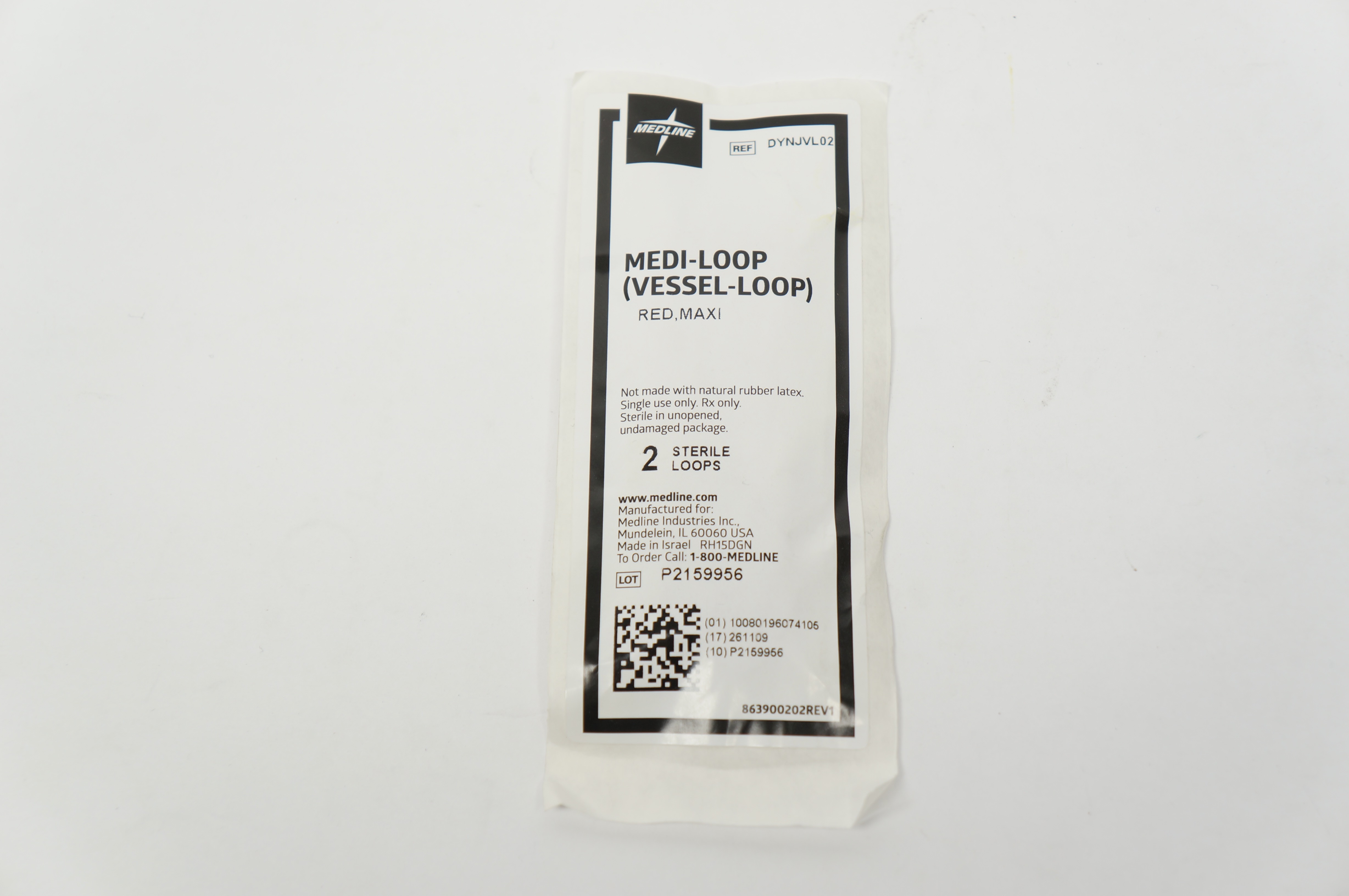 Medline DYNJVL02 Medi-Loop (Vessel-Loop) Red, Maxi - Pack of 2