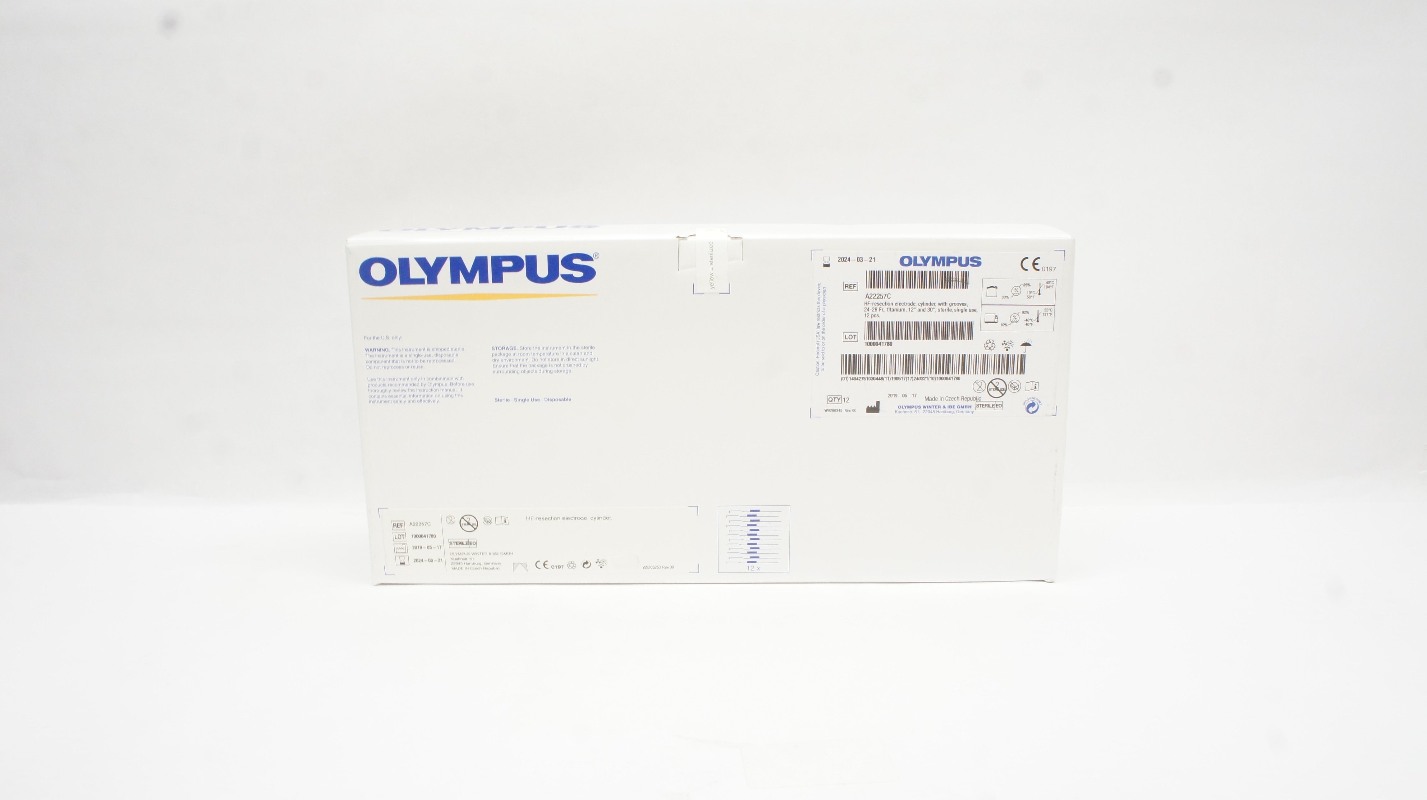 Olympus A22257C HF - Resection Electrode, Cylinder 24 - 28Fr  - Box of 12
