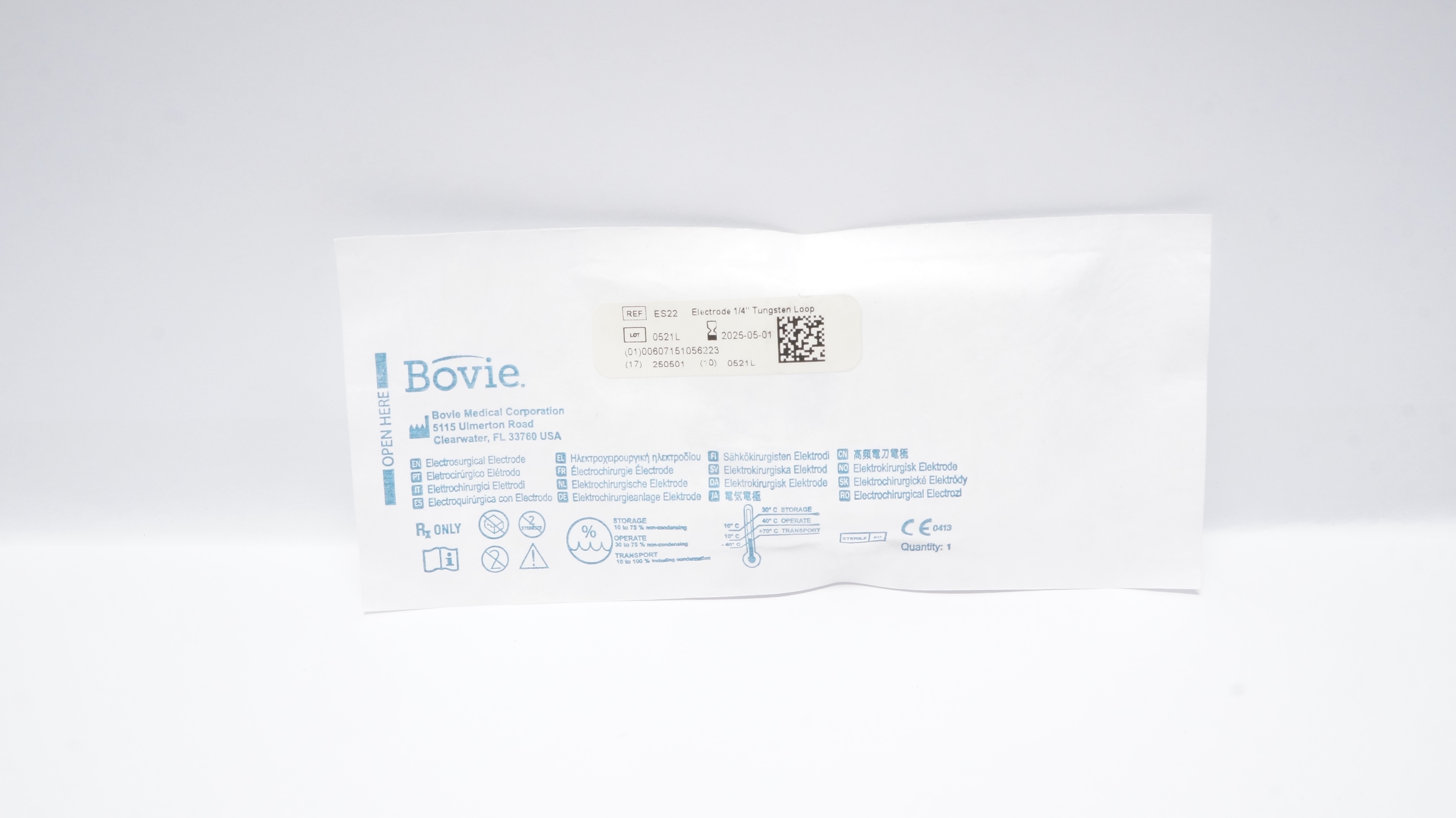 Bovie Medical ES22 Electrosurgical Electrode 1/4inch Tungsten Loop