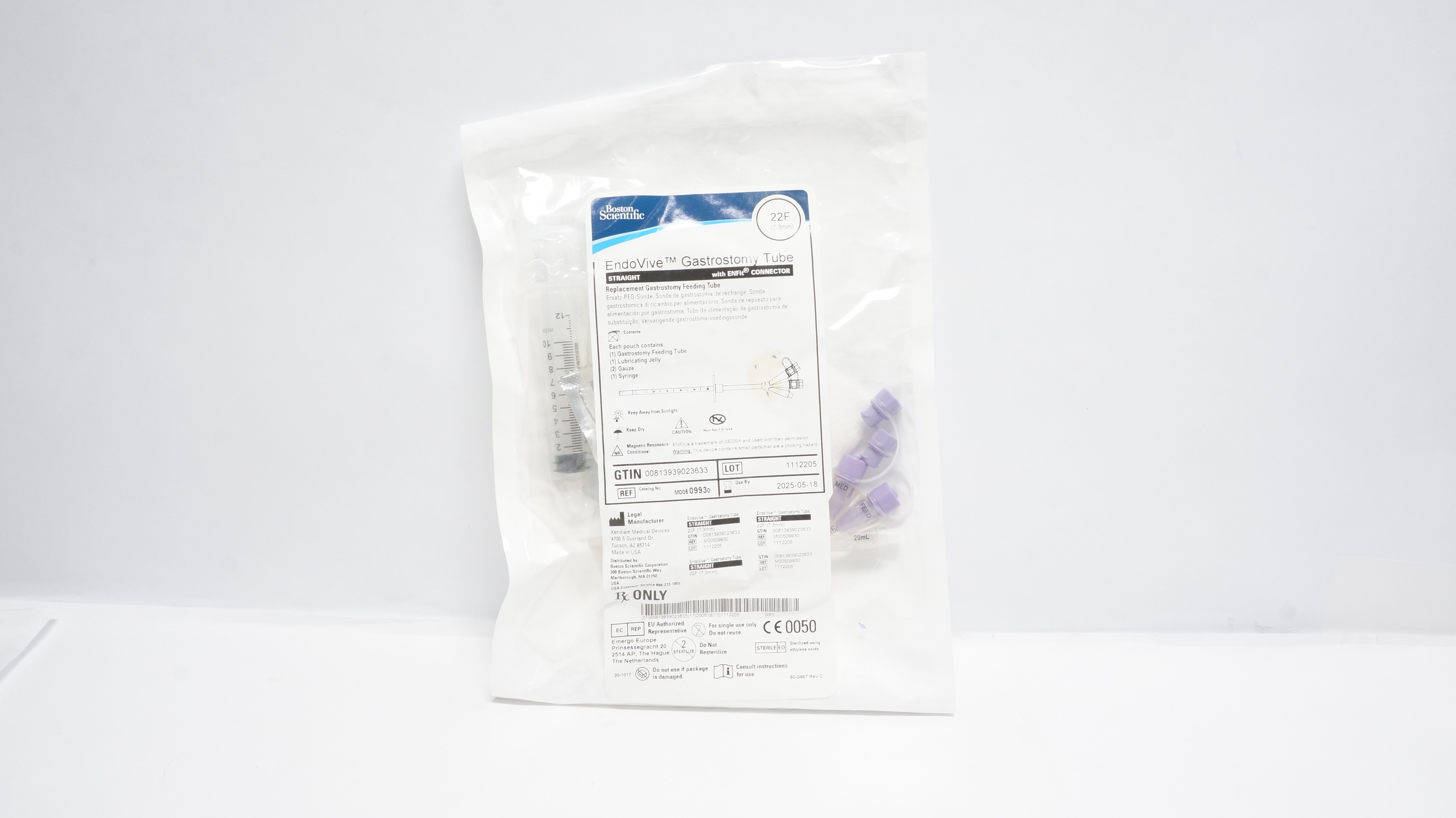 Boston Scientific M00509931 EndoVive Gastrostomy Feeding Tube 22F - (x)