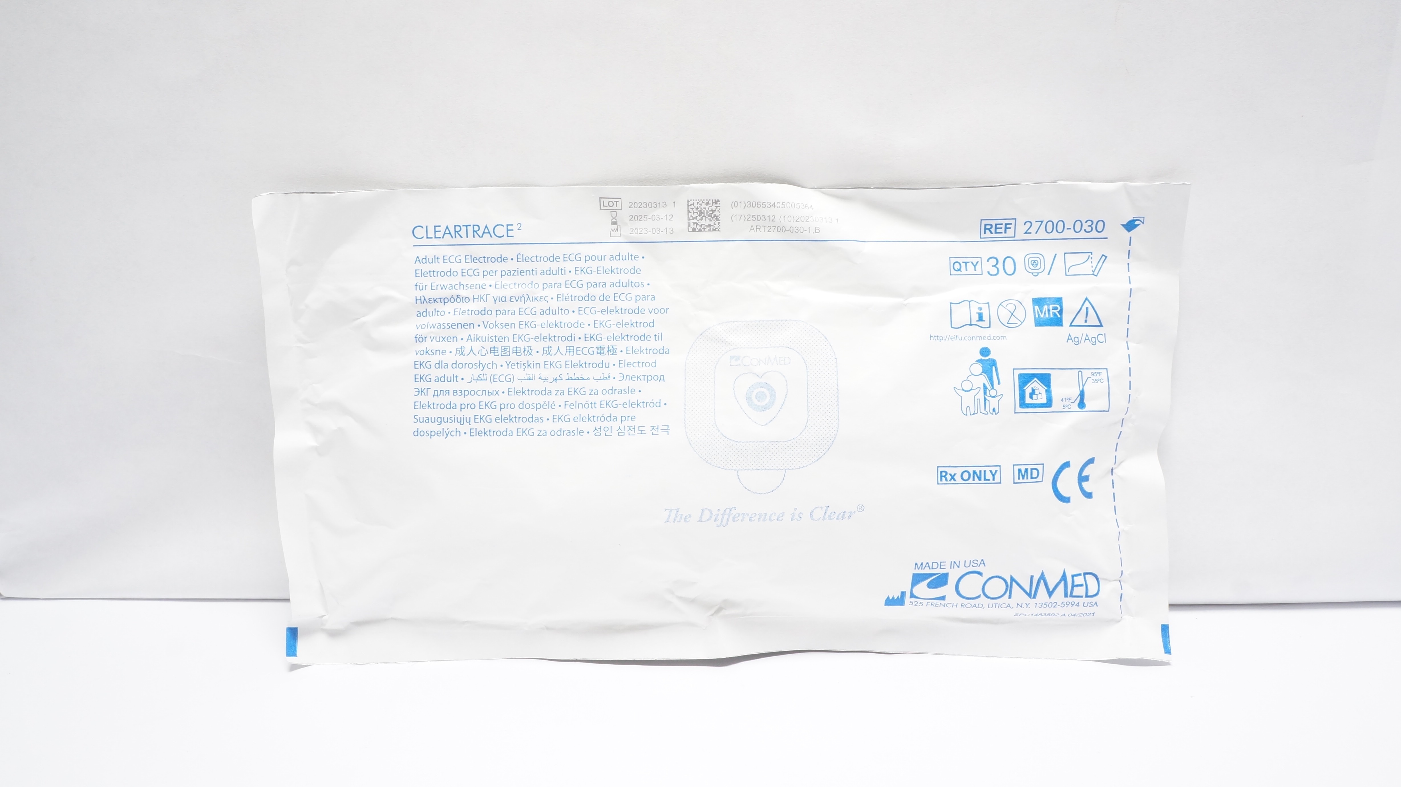 ConMed 2700-030 Cleartrace Adult ECG Electrode - Pack of 30 (x)