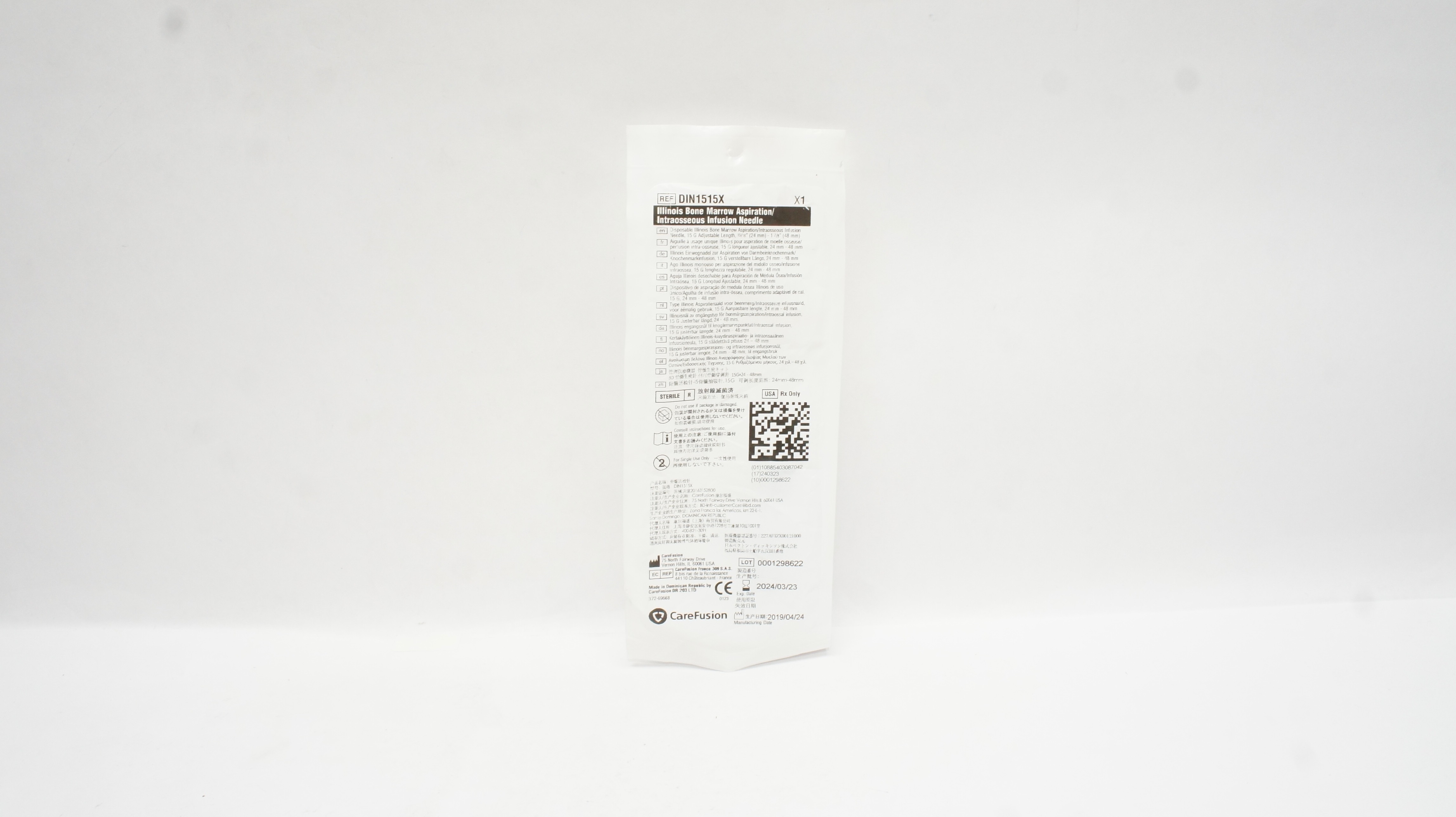 CareFusion DIN1515X Illinois Bone Marrow Aspiration Infusion Ndle 15G (x)